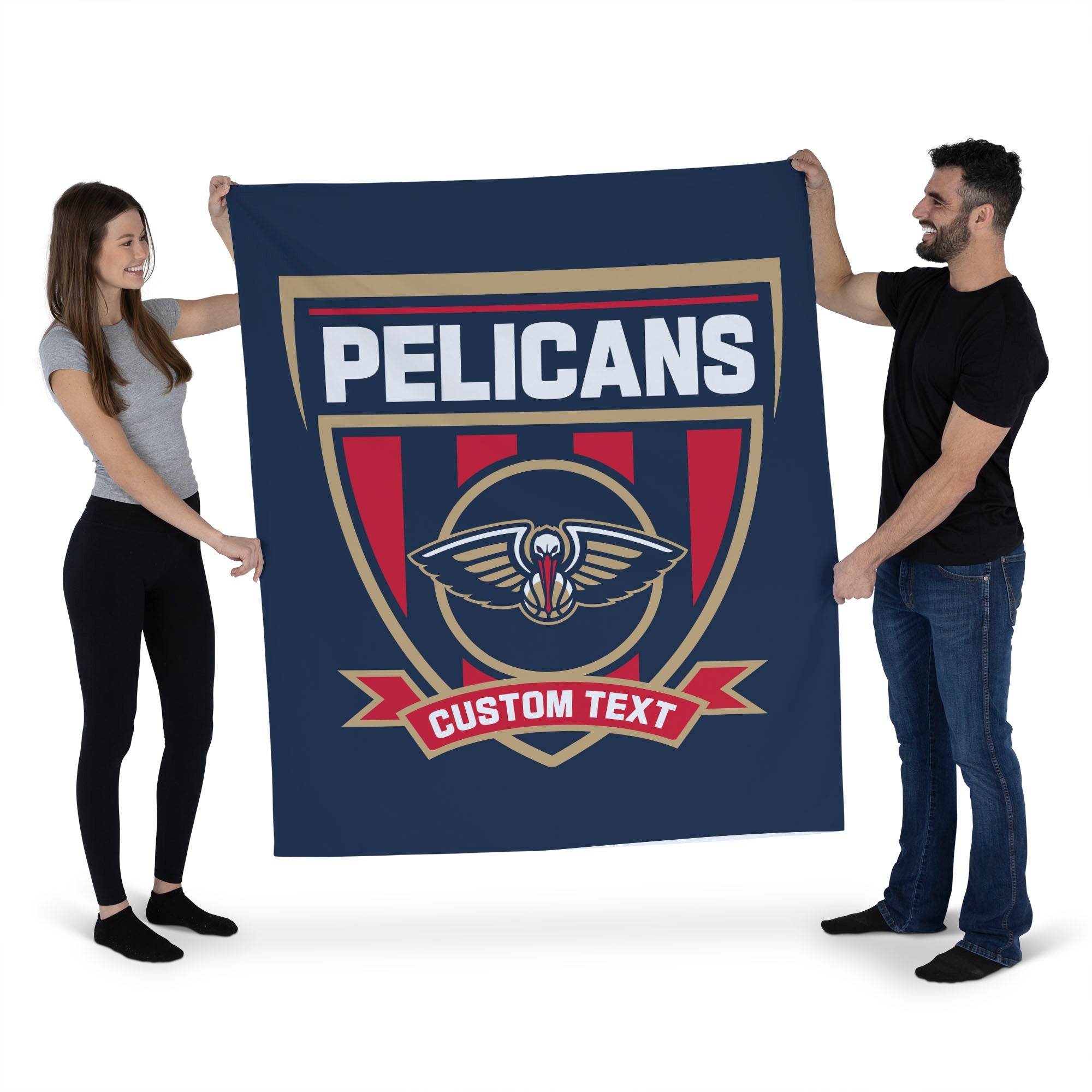 NBA New Orleans Pelicans Allegiance Personalized Wall Hanging 50x60 Inches