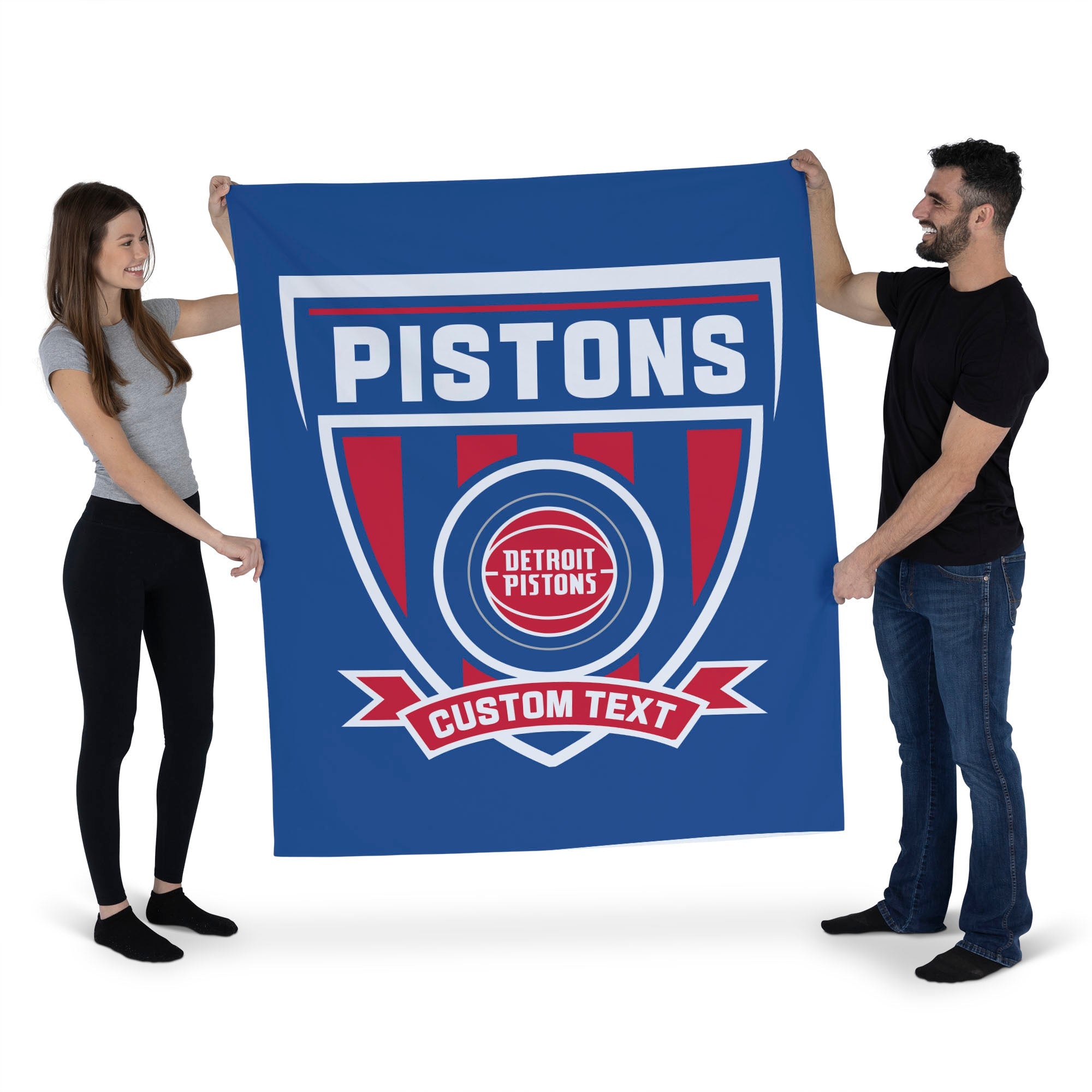 NBA Detroit Pistons Allegiance Personalized Wall Hanging 50x60 Inches
