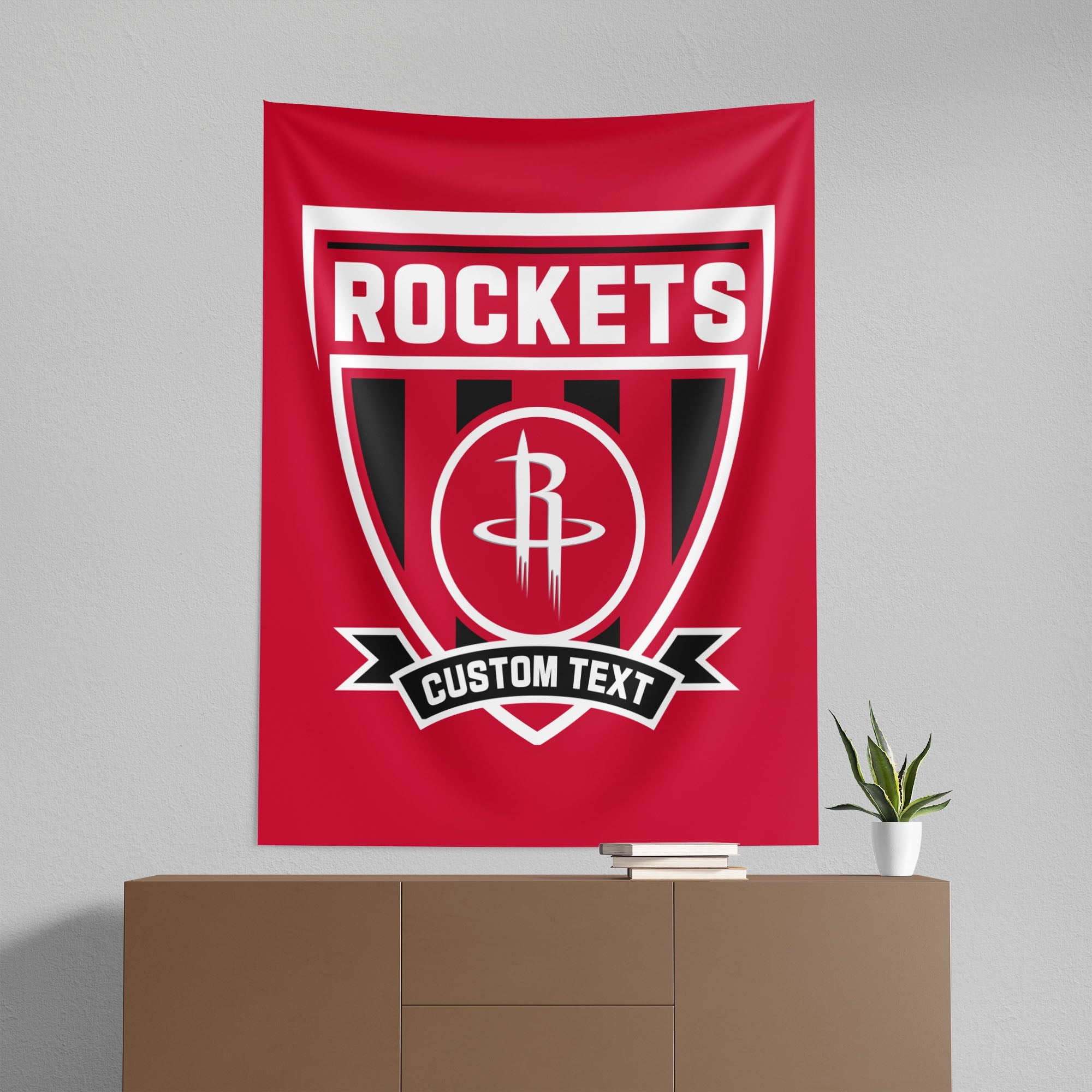 NBA Houston Rockets Allegiance Personalized Wall Hanging 50x60 Inches