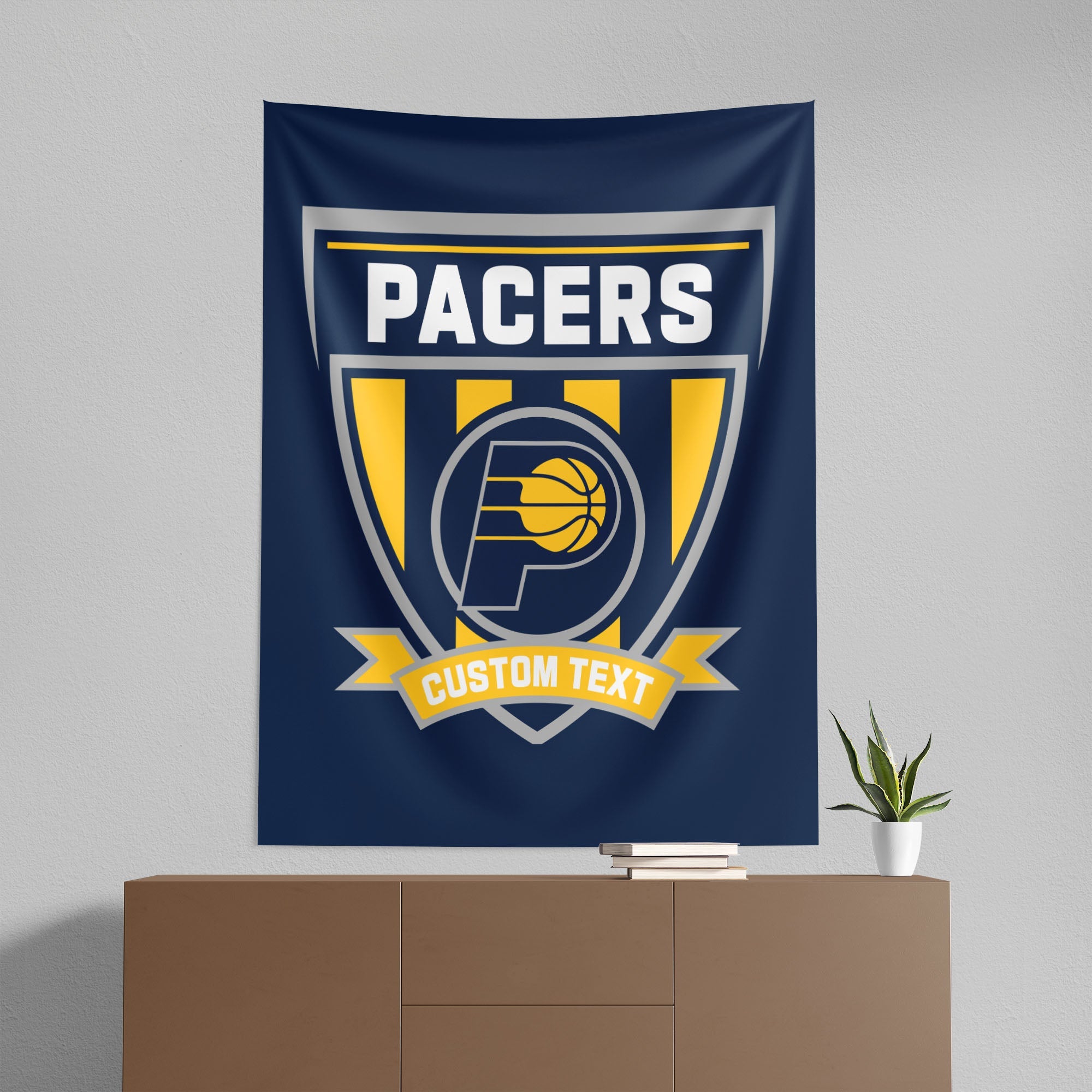 NBA Indiana Pacers Allegiance Personalized Wall Hanging 50x60 Inches