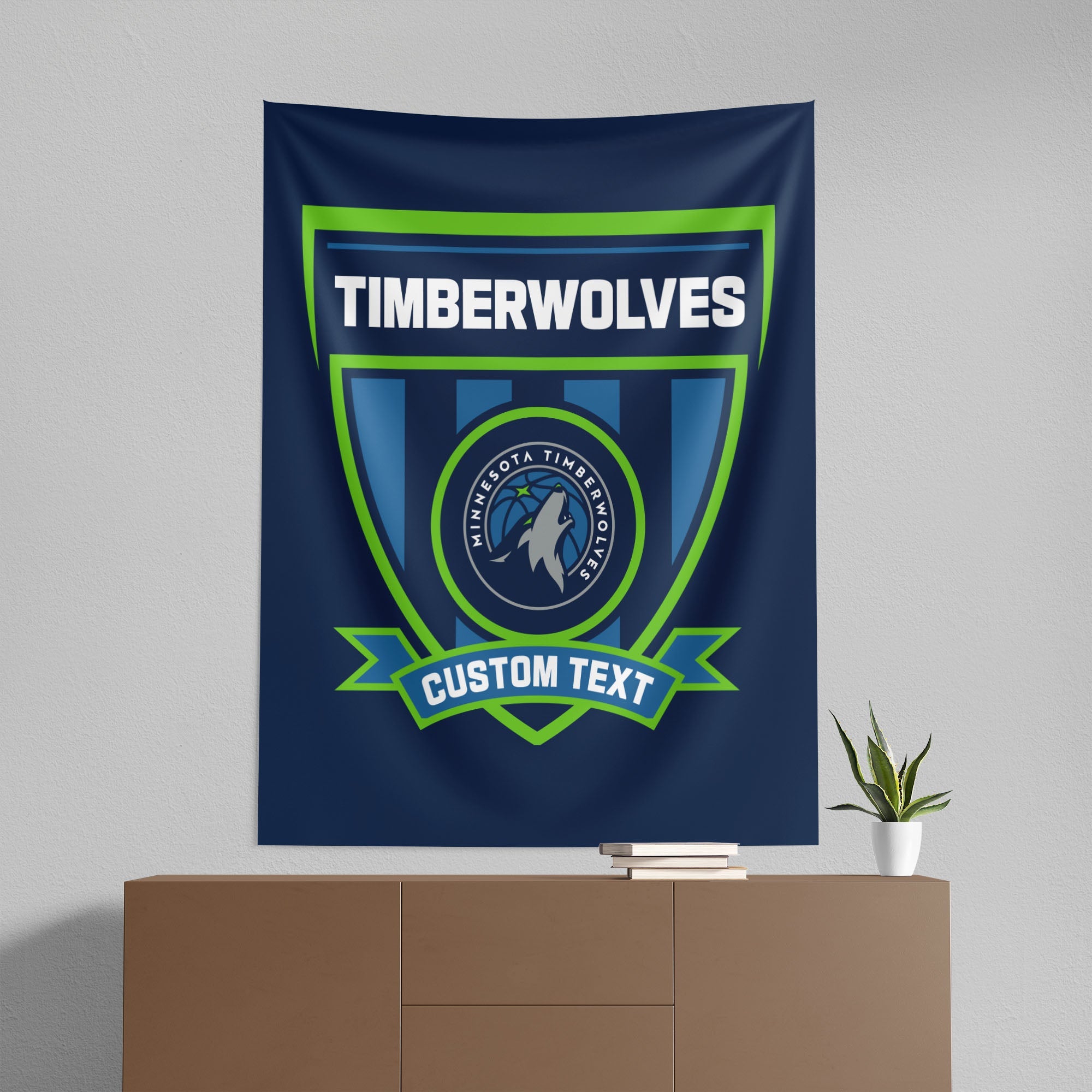 NBA Minnesota Timberwolves Allegiance Personalized Wall Hanging 50x60 Inches