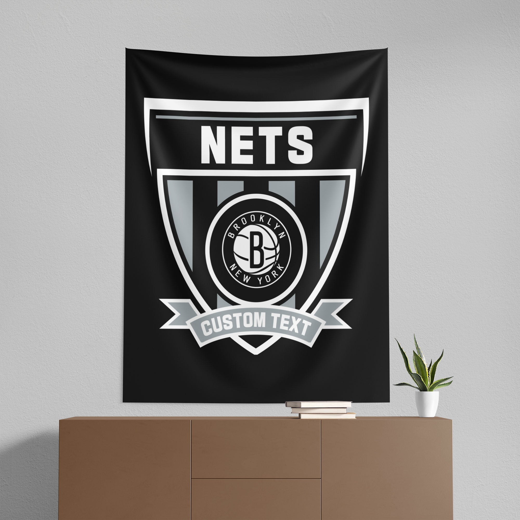 NBA Brooklyn Nets Allegiance Personalized Wall Hanging 50x60 Inches