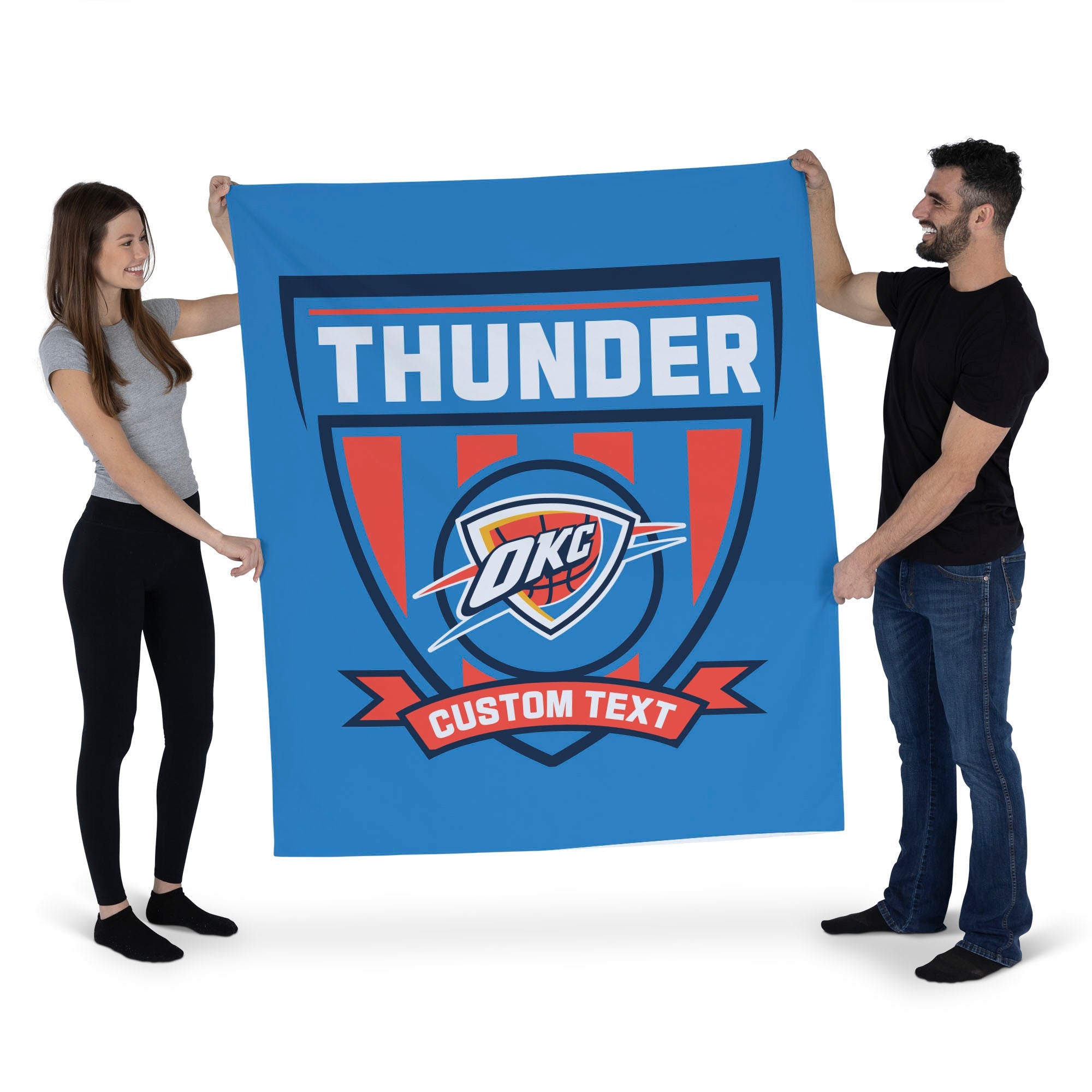 NBA Oklahoma City Thunder Allegiance Personalized Wall Hanging 50x60 Inches