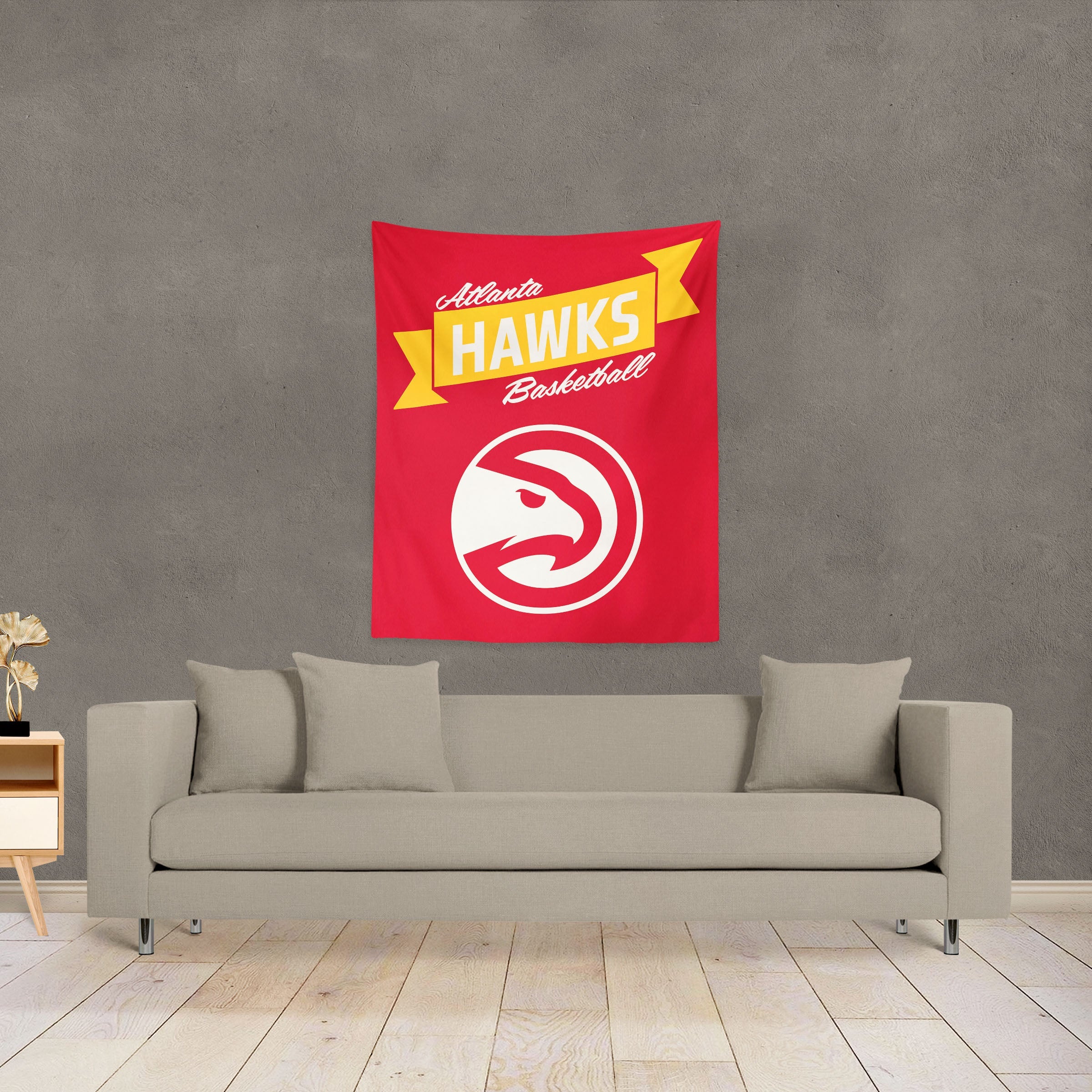 NBA Atlanta Hawks Premium Wall Hanging 34 x 40 Inches