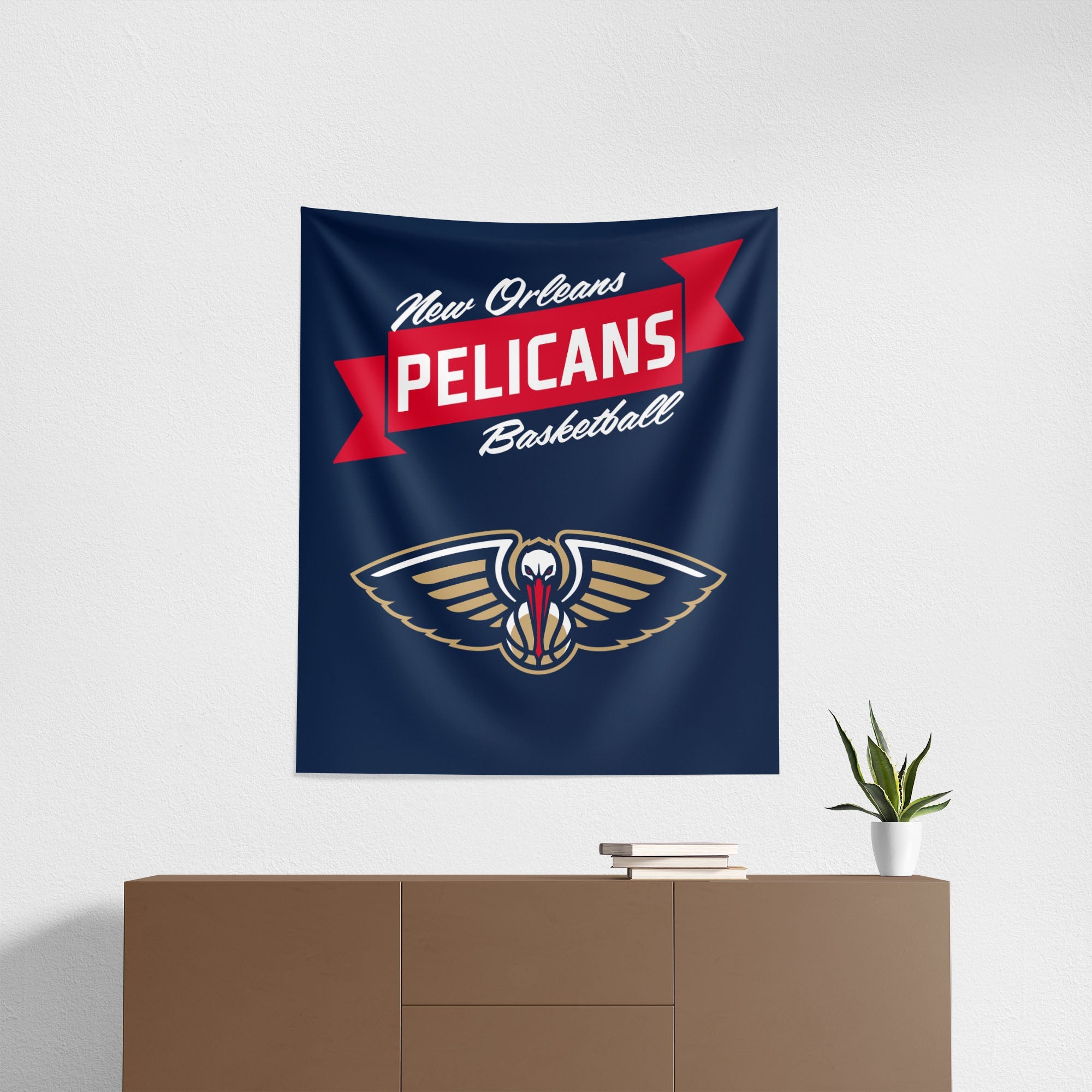 NBA New Orleans Pelicans Premium Wall Hanging 34 x 40 Inches
