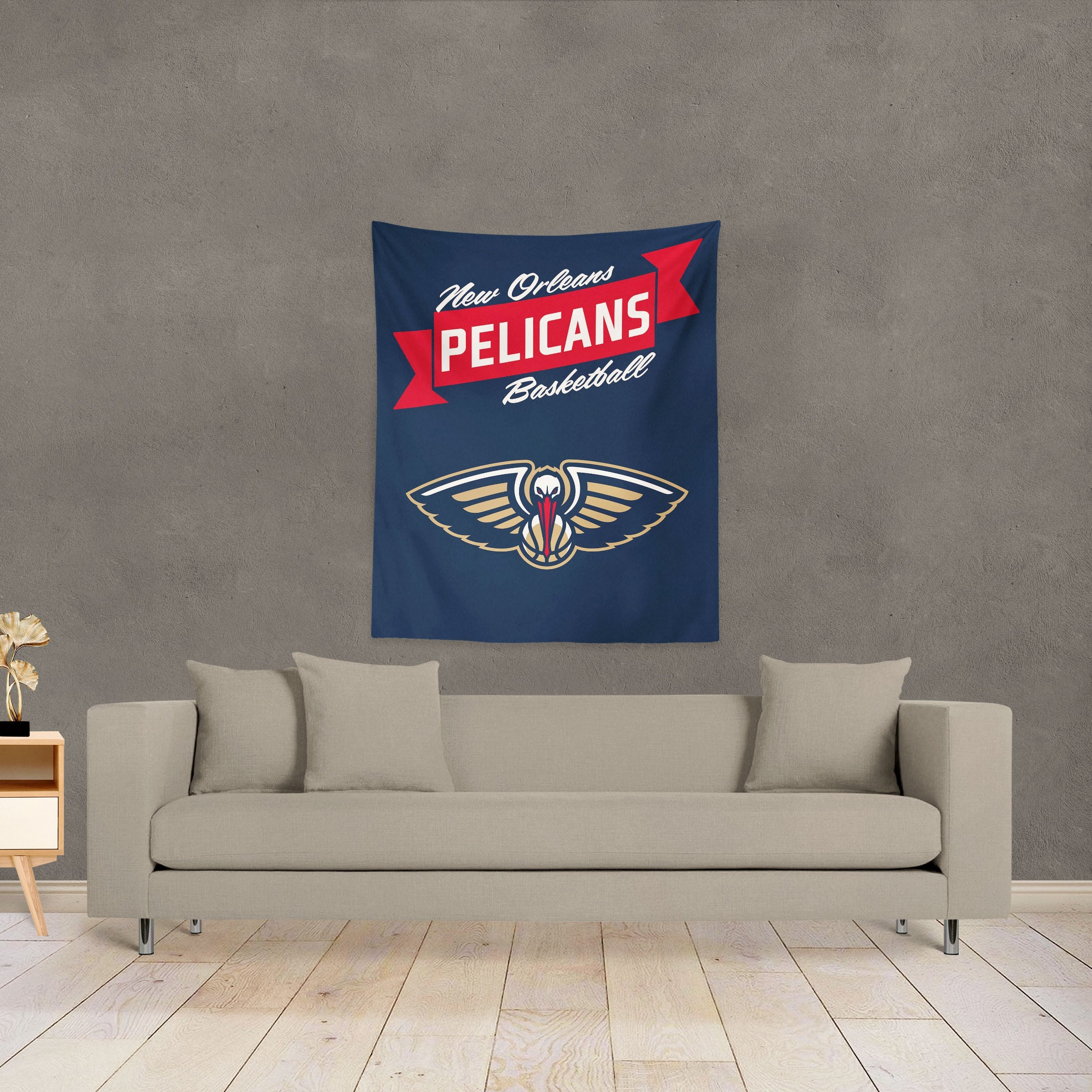 NBA New Orleans Pelicans Premium Wall Hanging 34 x 40 Inches