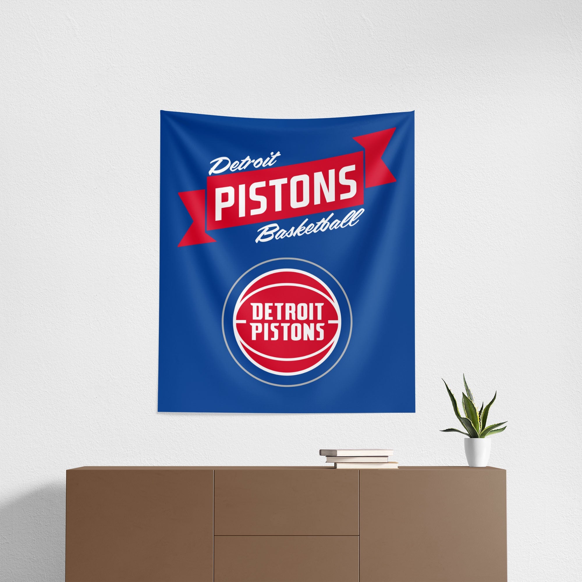 NBA Detroit Pistons Premium Wall Hanging 34 x 40 Inches