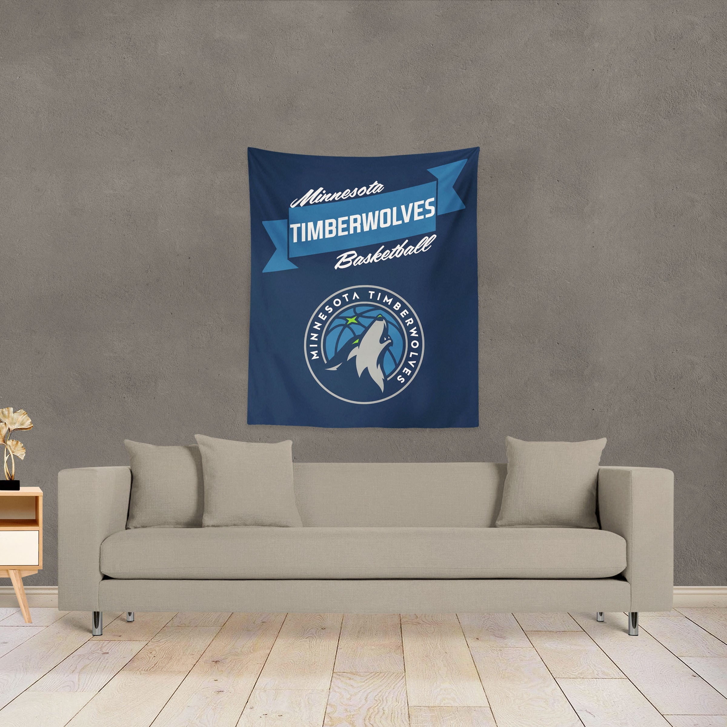 NBA Minnesota Timberwolves Premium Wall Hanging 34 x 40 Inches