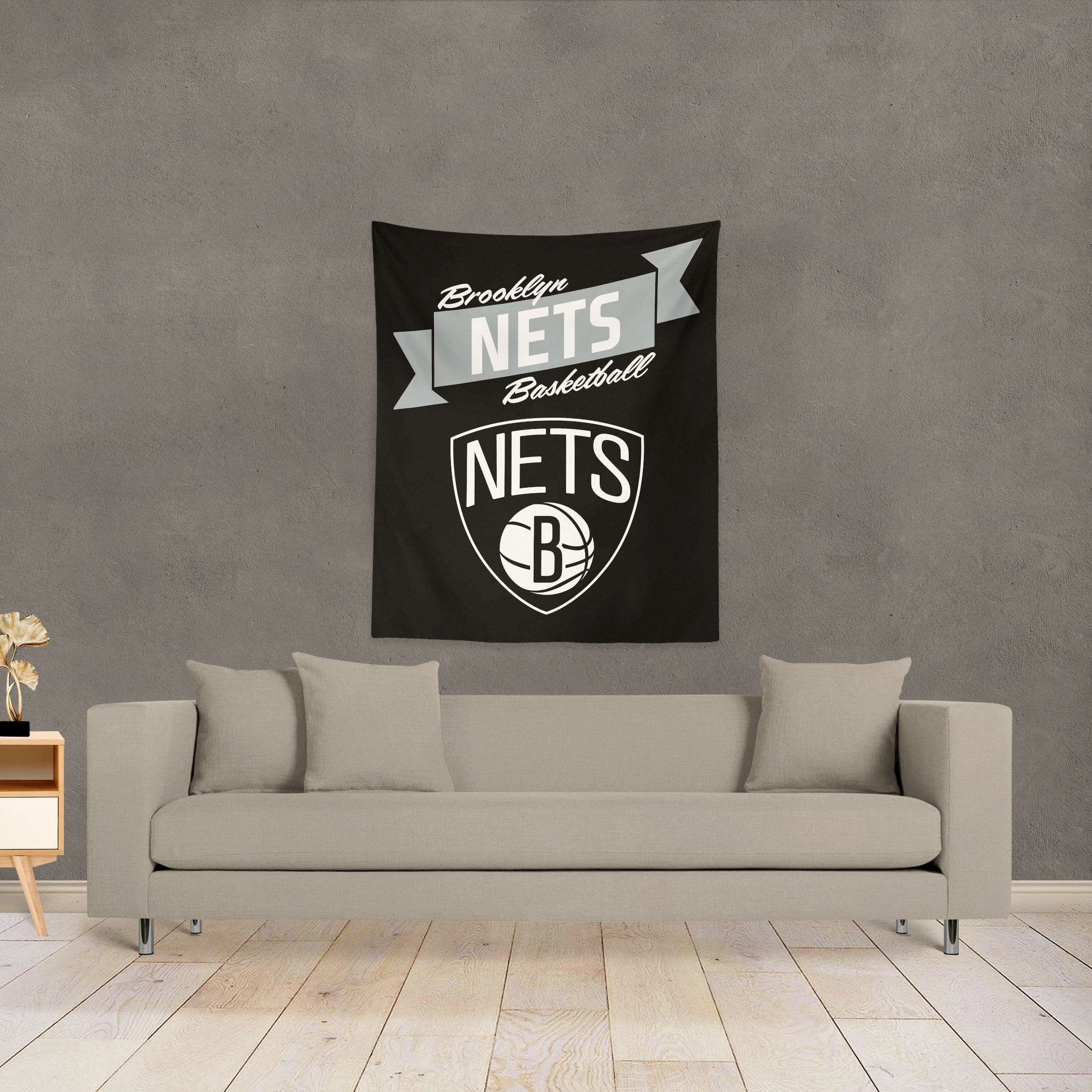 NBA Brooklyn Nets Premium Wall Hanging 34 x 40 Inches