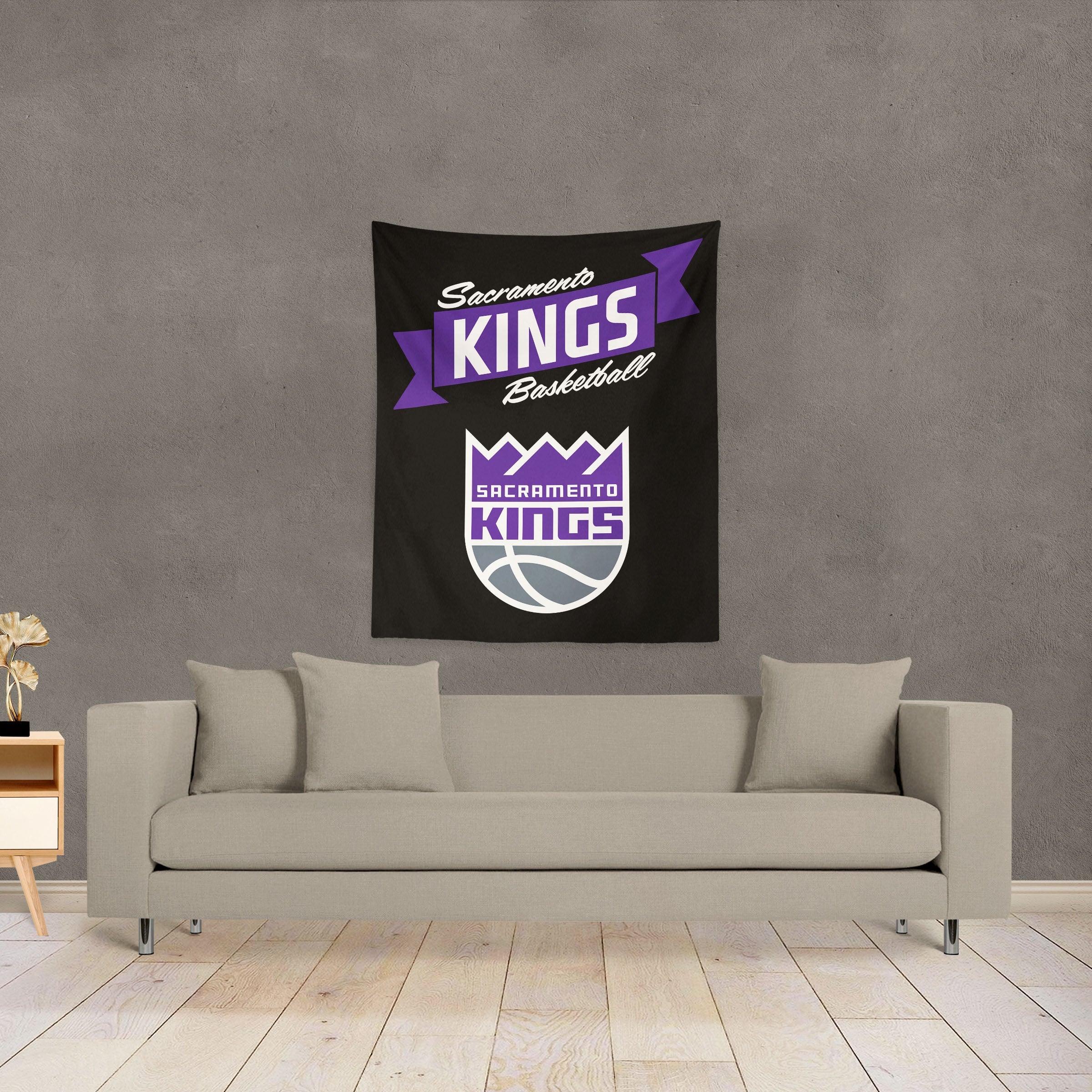NBA Sacramento Kings Premium Wall Hanging 34 x 40 Inches