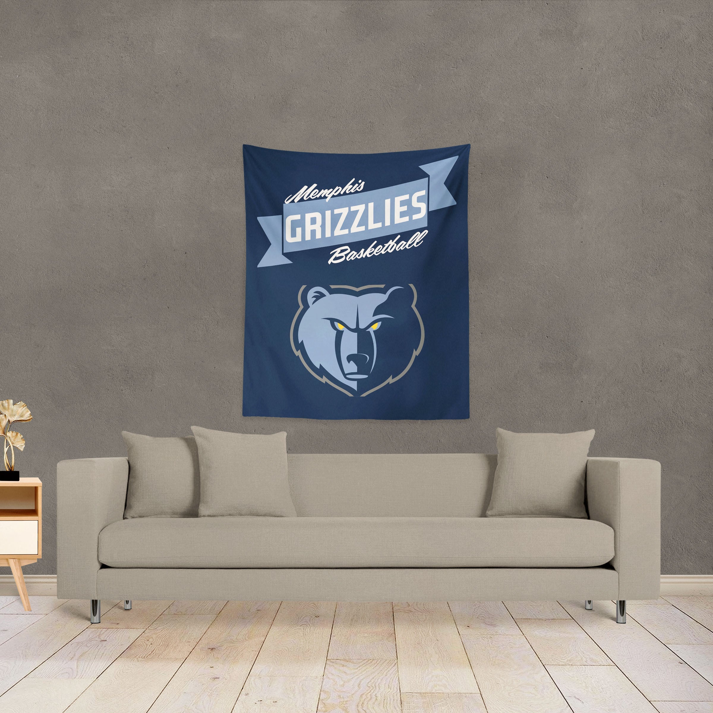 NBA Memphis Grizzlies Premium Wall Hanging 34 x 40 Inches