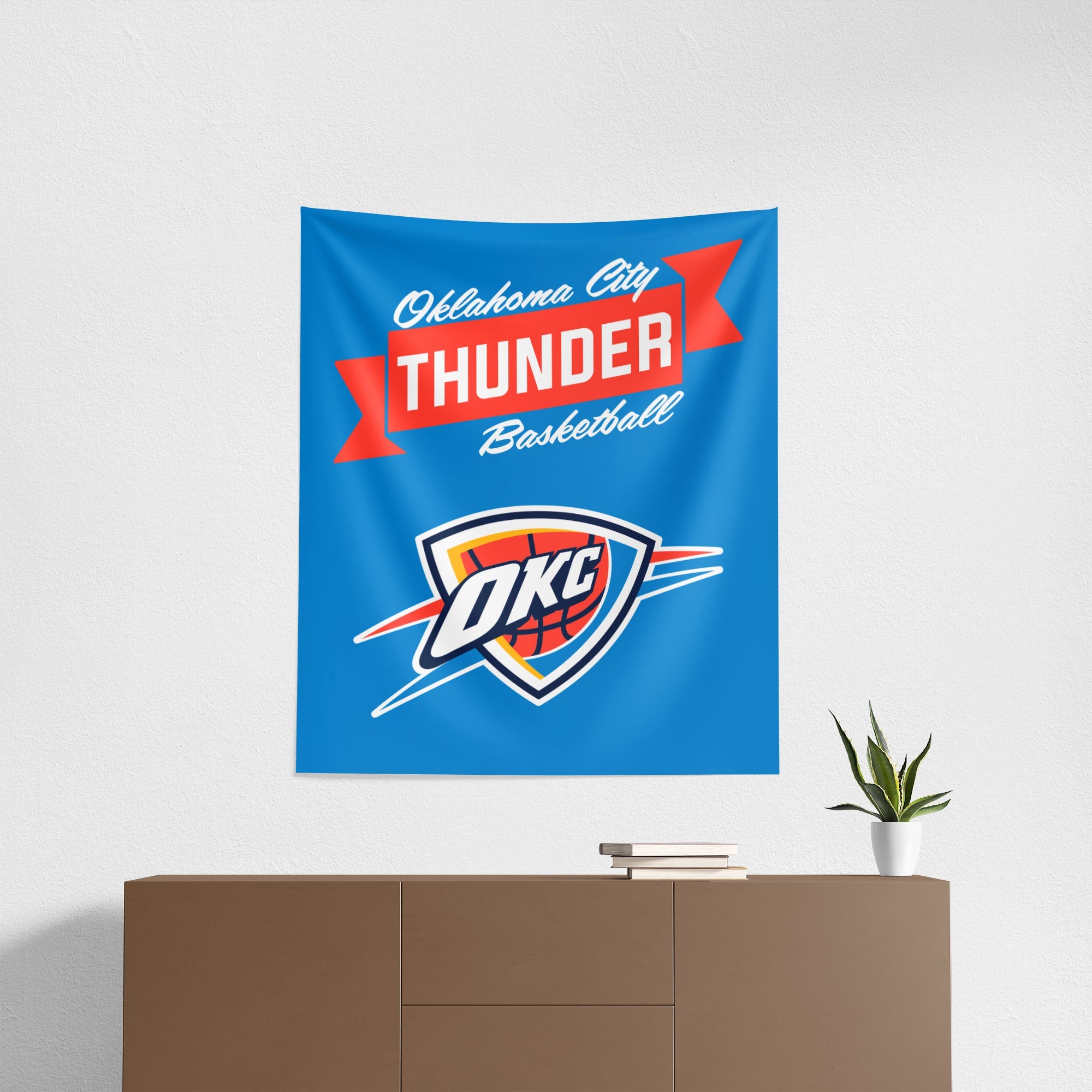 NBA Oklahoma City Thunder Premium Wall Hanging 34 x 40 Inches