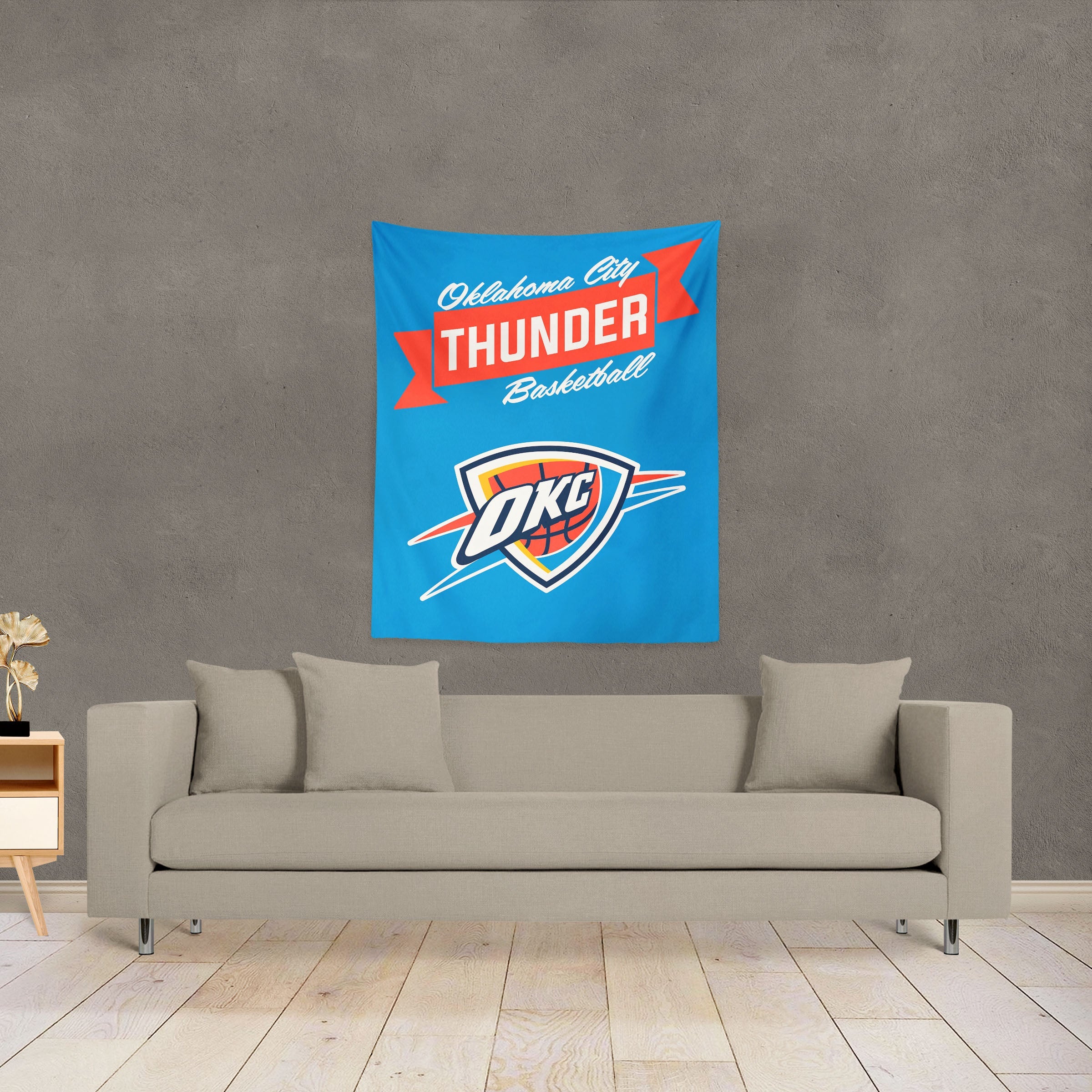 NBA Oklahoma City Thunder Premium Wall Hanging 34 x 40 Inches