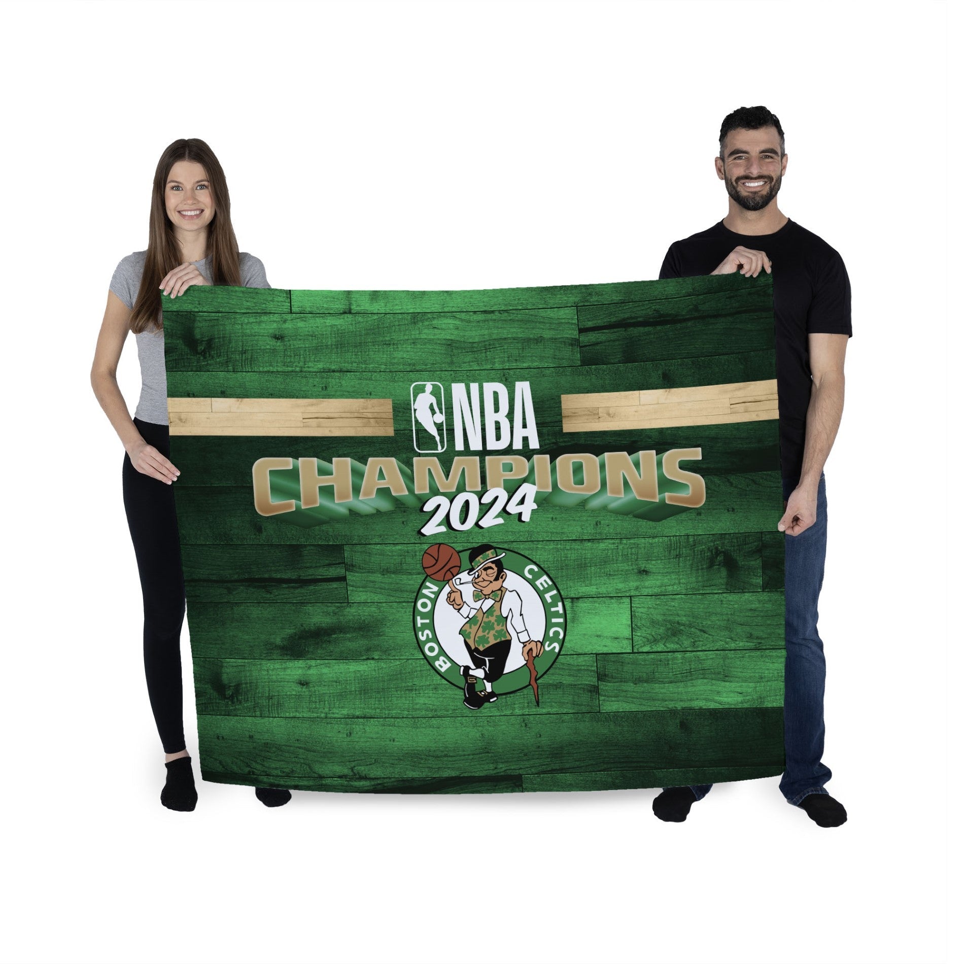 NBA Boston Celtics Hardwood Wall Hanging 34 x 40 Inches