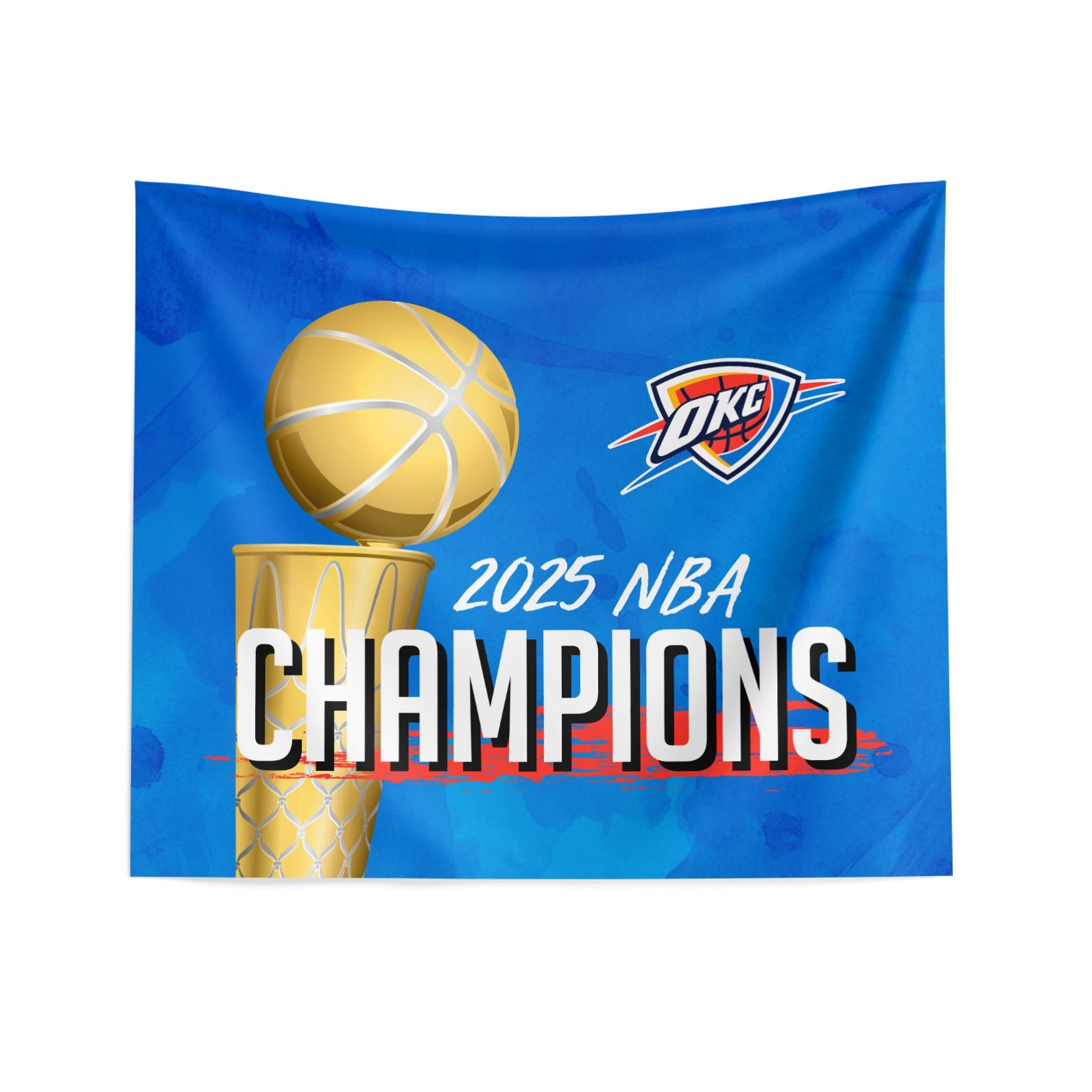 Oklahoma City Thunder NBA Banner Up Printed Wall Hanging 34 x 40 inches