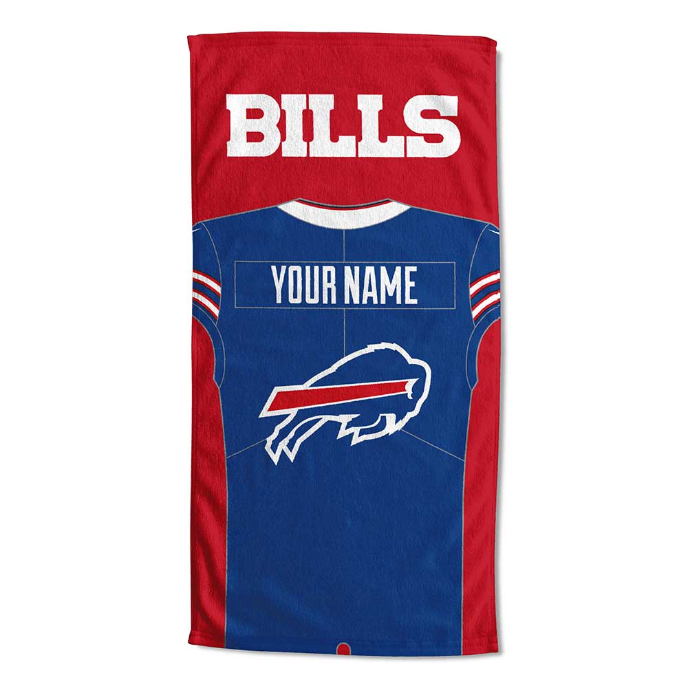 NFL Buffalo Bills Jersey Personalized Beach Towel 30x60 Inches
