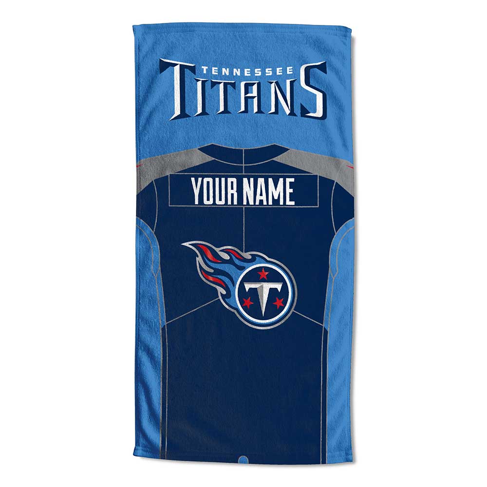 NFL Tennessee Titans Jersey Personalized Beach Towel 30x60 Inches