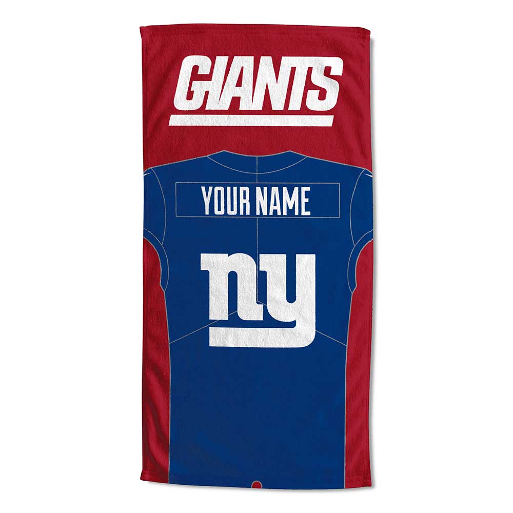 NFL New York Giants Jersey Personalized Beach Towel 30x60 Inches