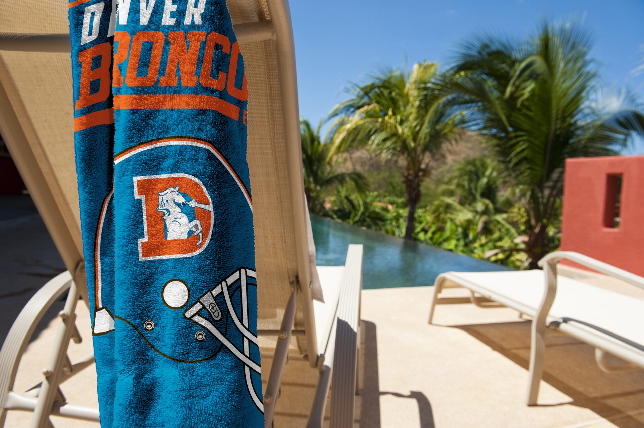 NFL Denver Broncos 40 Yard Dash Legacy Beach Towel 30x60 Inches