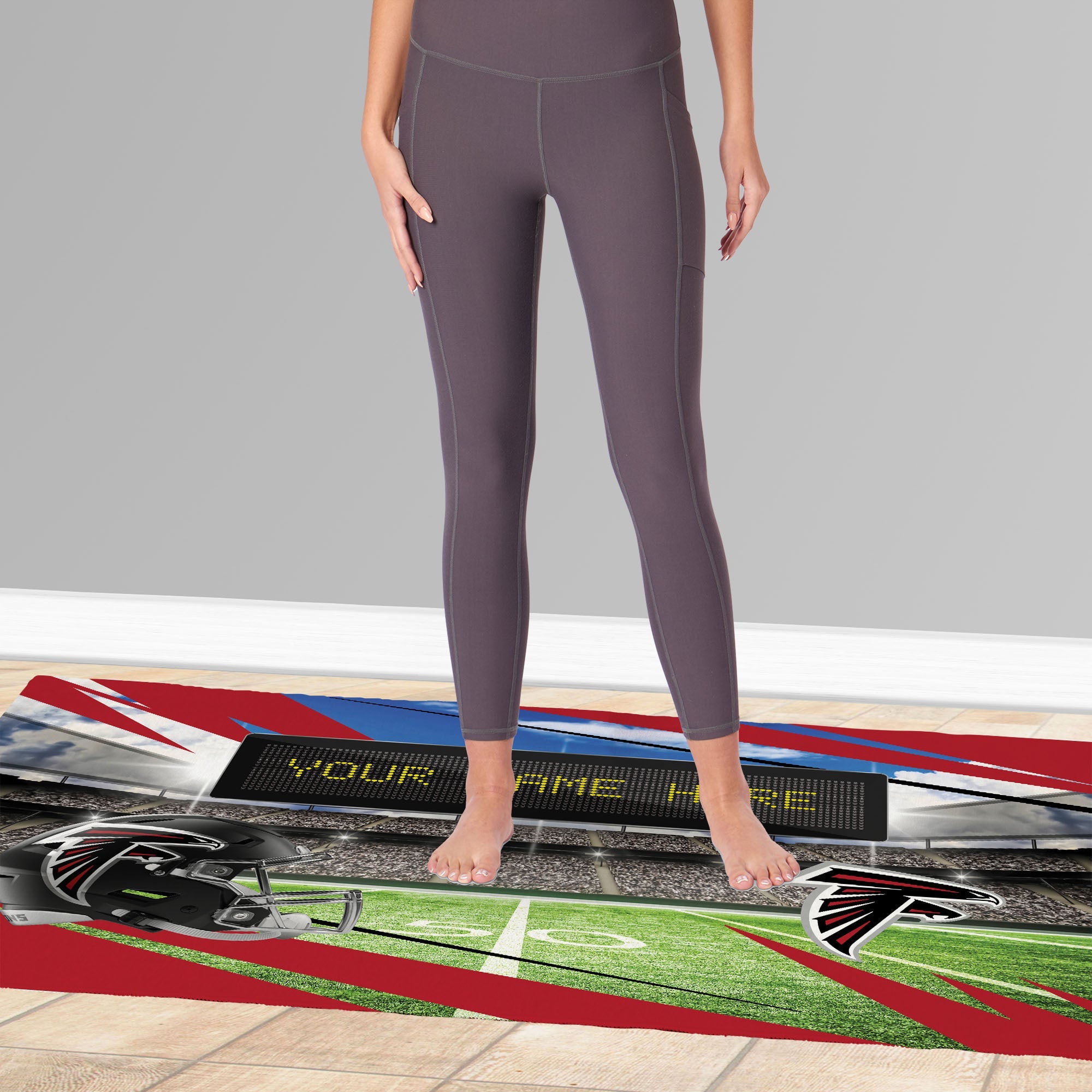 NFL Atlanta Falcons Scoreboard Personalized Washable Rug 32x62 Inches