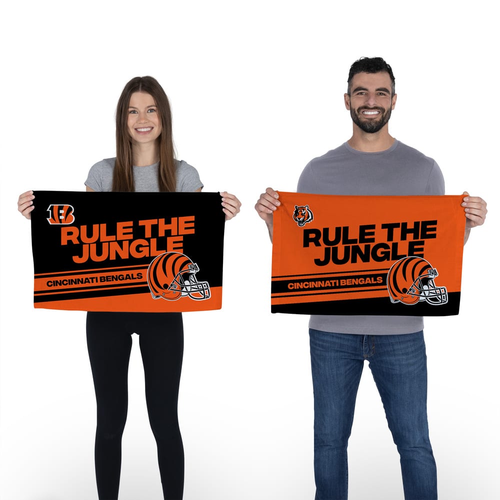 NFL Cincinnati Bengals Play Action Fan Towel 2 Pack 16 x 25 Inches