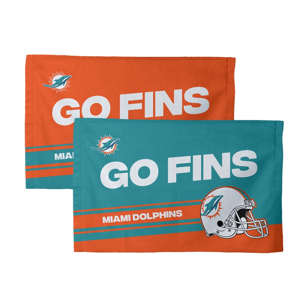 NFL Miami Dolphins Play Action Fan Towel 2 Pack 16 x 25 Inches