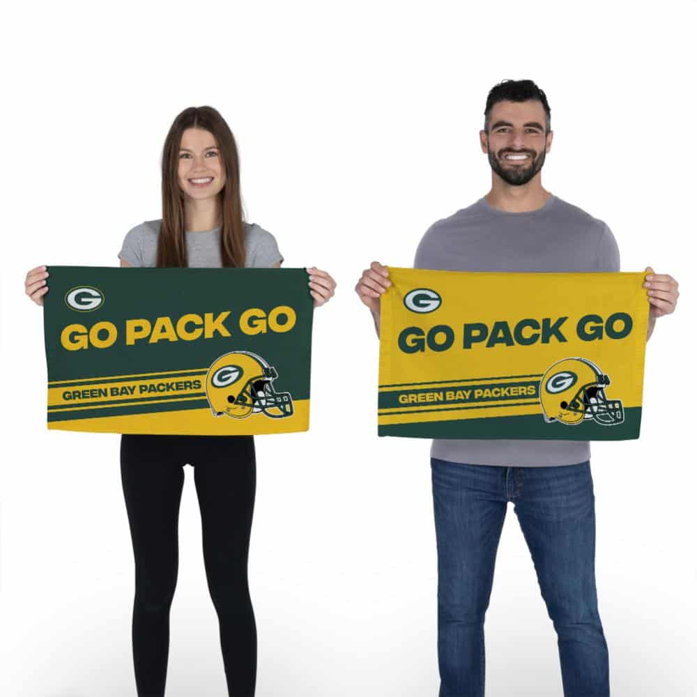 NFL Green Bay Packers Play Action Fan Towel 2 Pack 16 x 25 Inches
