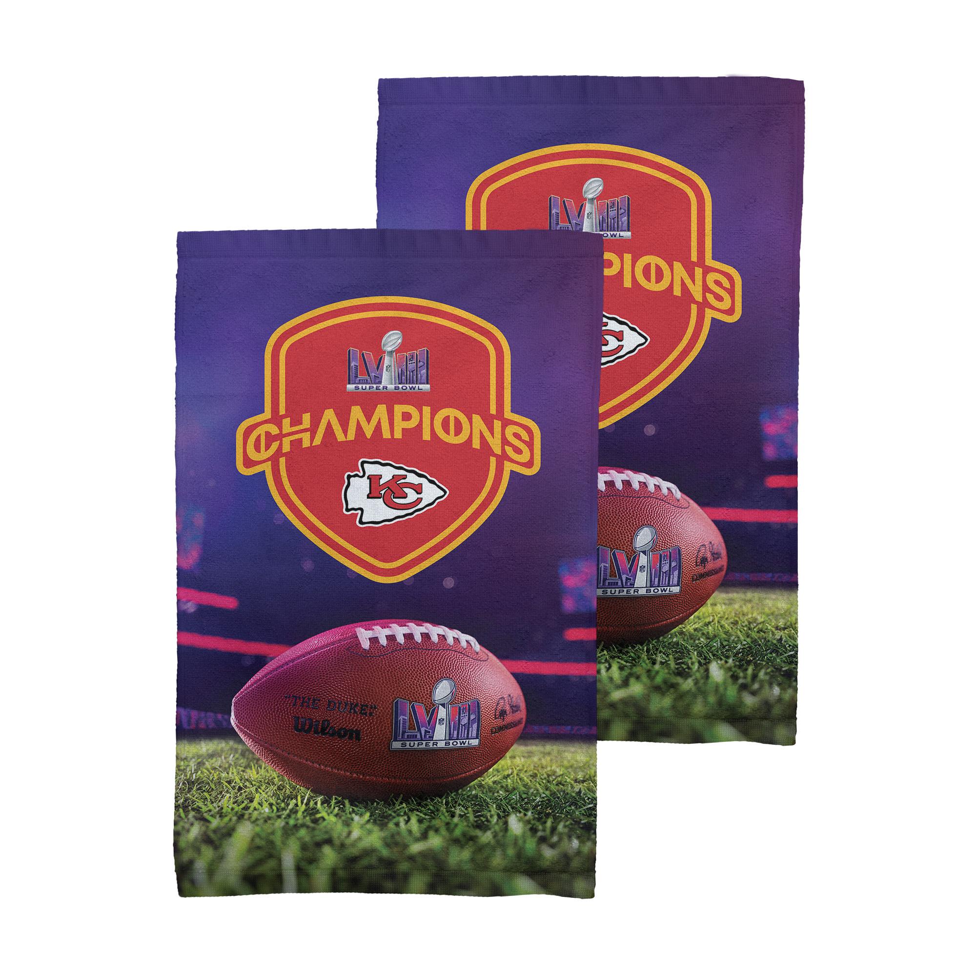 NFL Super Bowl 58 Kansas City Chiefs Elite Champs Fan Towel 2 Pack 16 x 25 Inches