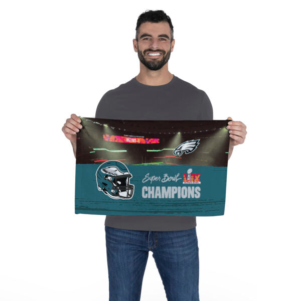Philadelphia Eagles NFL 2025 Super Bowl LIX Overview Fan Towel 2 Pack 16X25 Inches