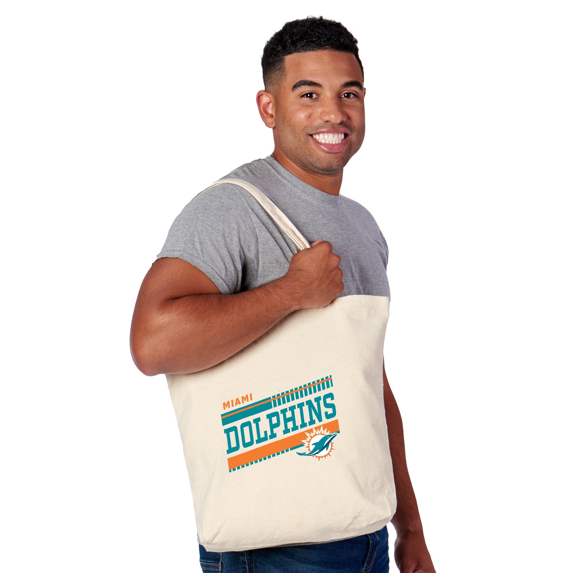 Miami Dolphins NFL Tracks Tote Bag