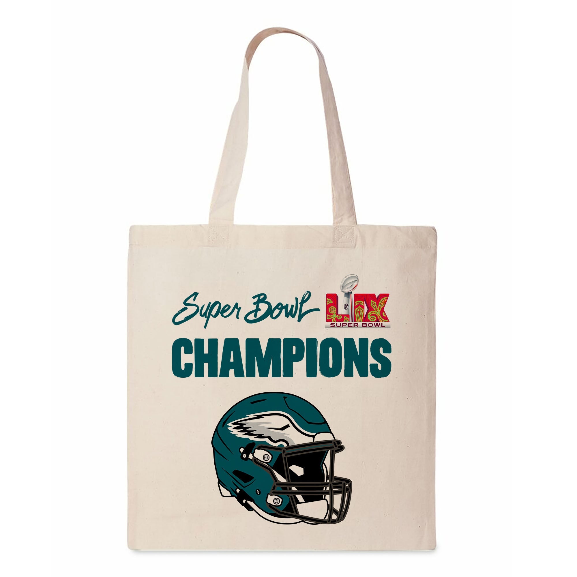Philadelphia Eagles NFL 2025 Super Bowl LIX Mardi Canvas Tote 14X15 Inches