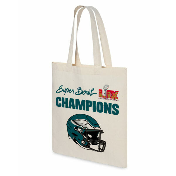 Philadelphia Eagles NFL 2025 Super Bowl LIX Mardi Canvas Tote 14X15 Inches