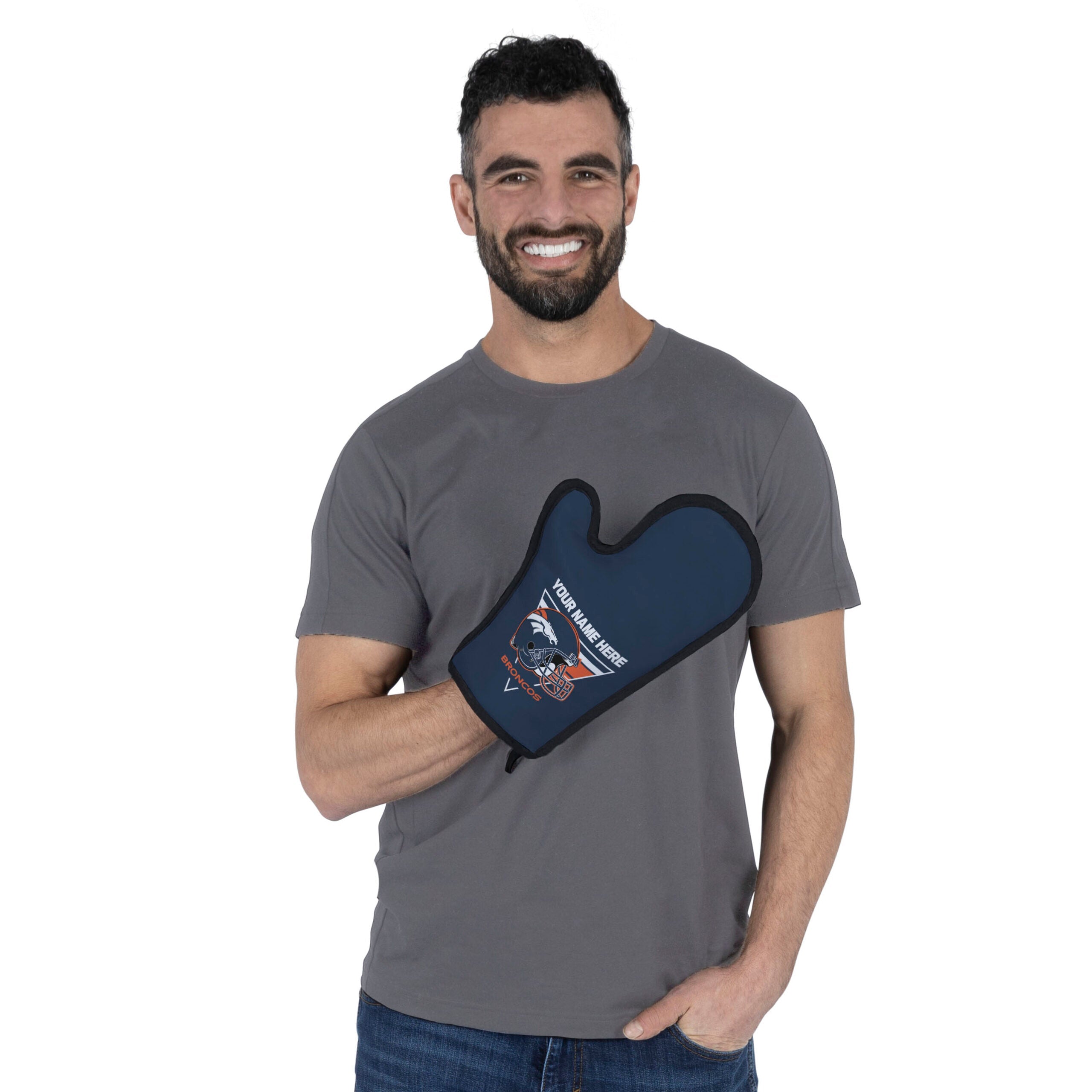 NFL Denver Broncos Personalized BBQ Mitt 8 x 12 Inches