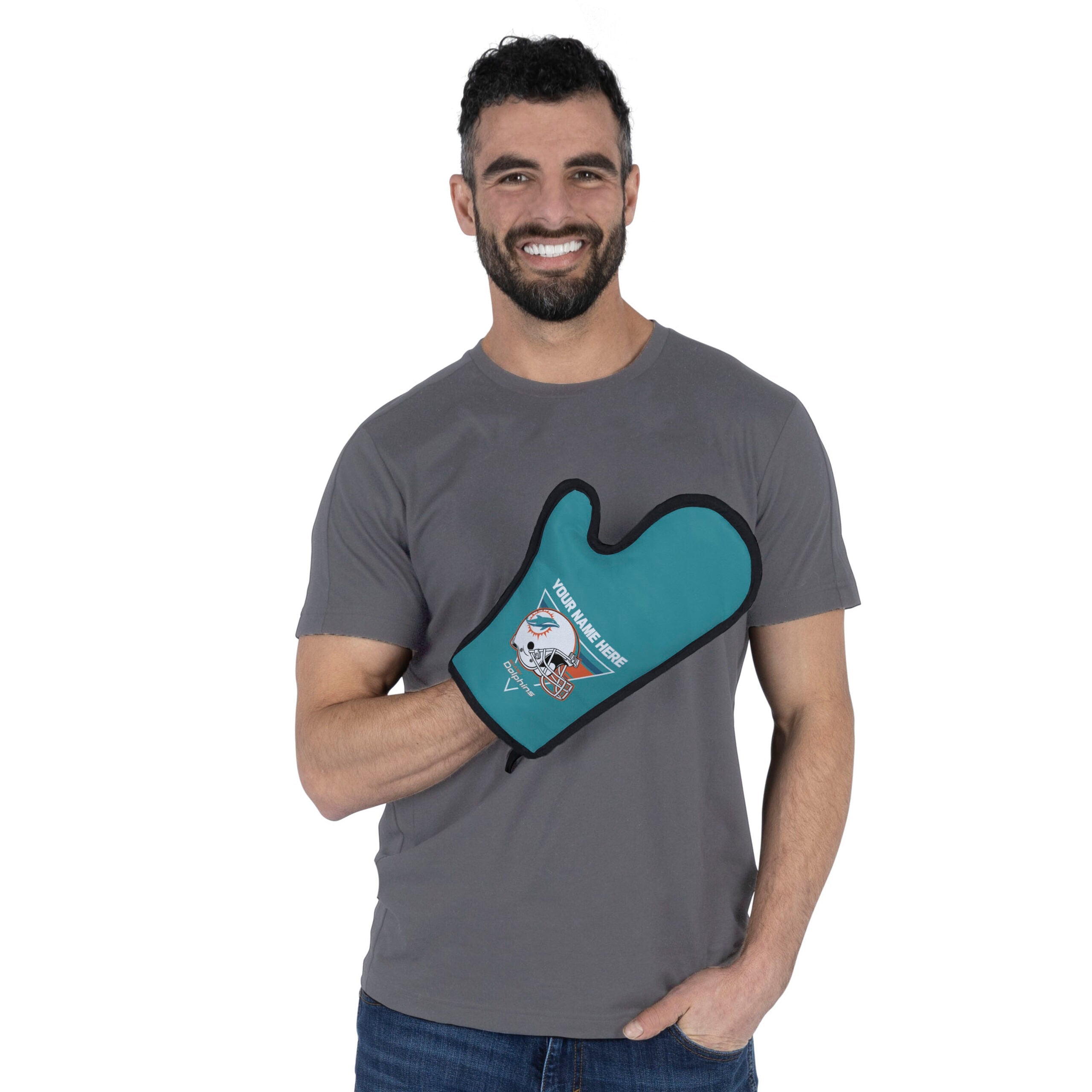 NFL Miami Dolphins Personalized BBQ Mitt 8 x 12 Inches