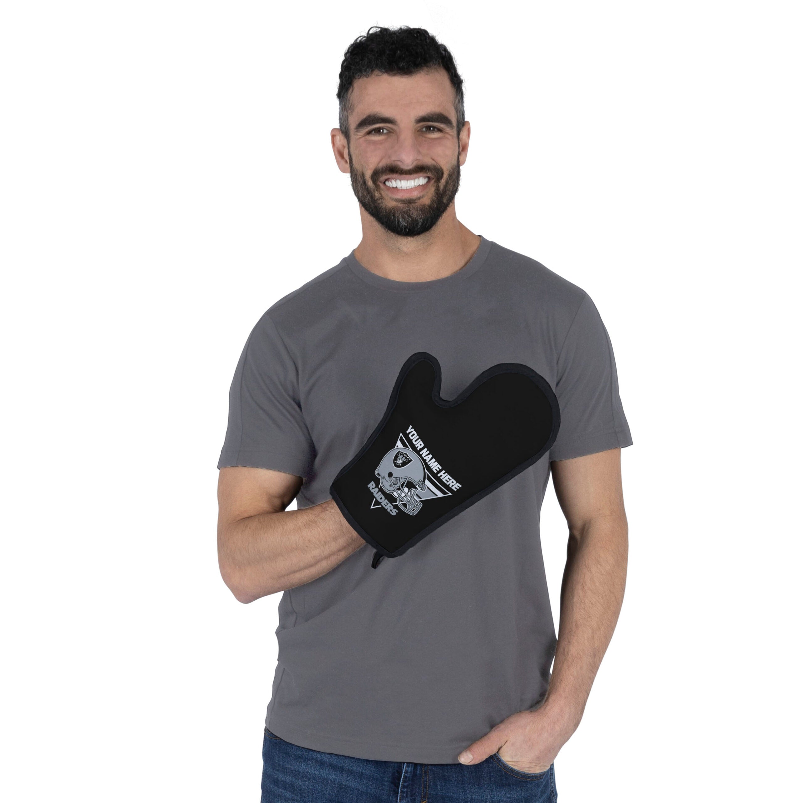 NFL Las Vegas Raiders Personalized BBQ Mitt 8 x 12 Inches