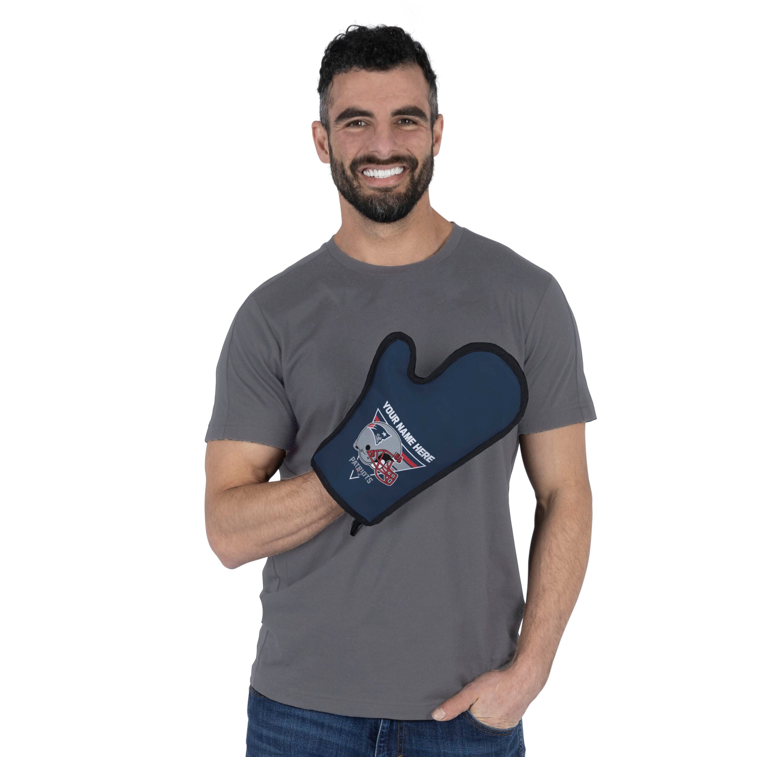 NFL New England Patriots Personalized BBQ Mitt 8 x 12 Inches