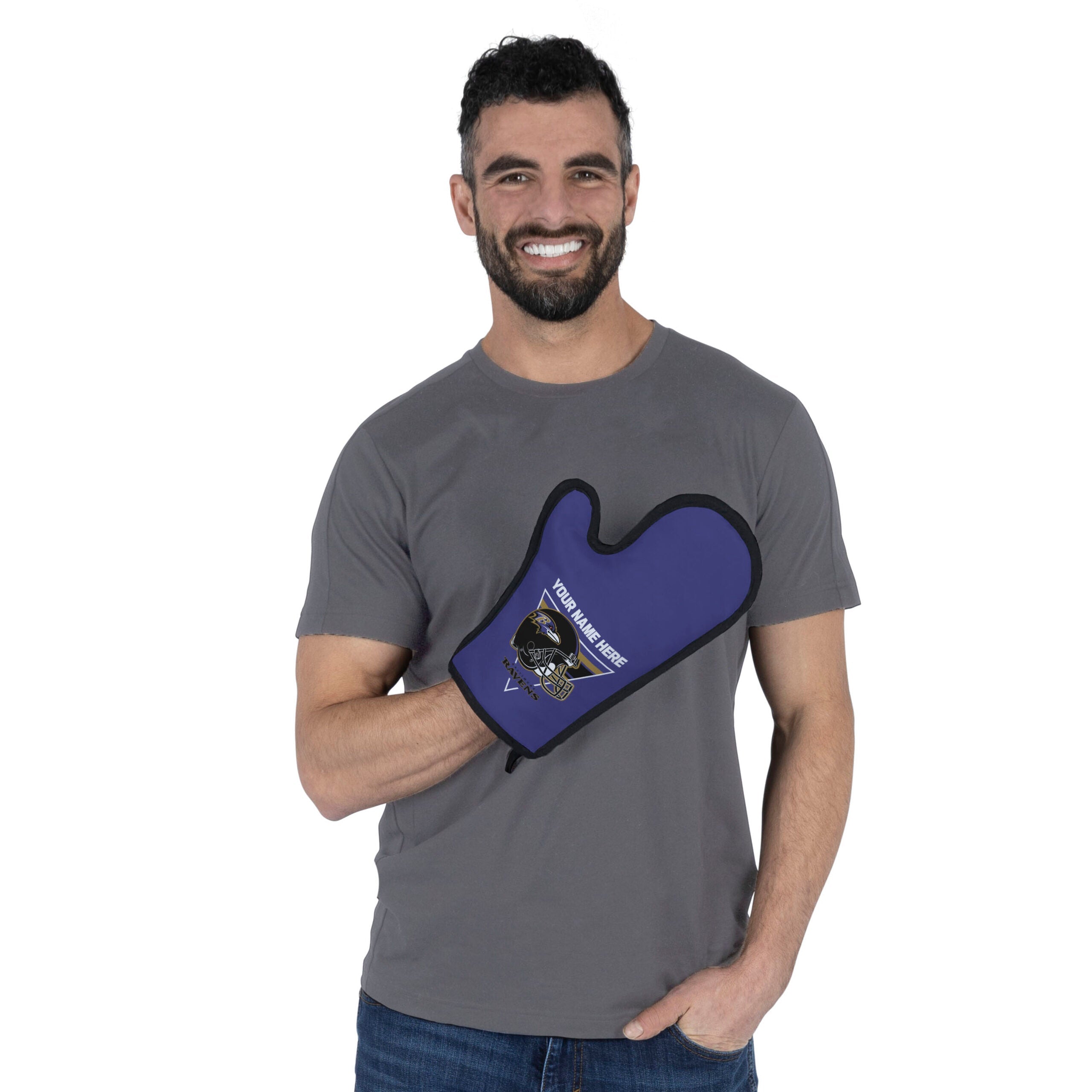 NFL Baltimore Ravens Personalized BBQ Mitt 8 x 12 Inches