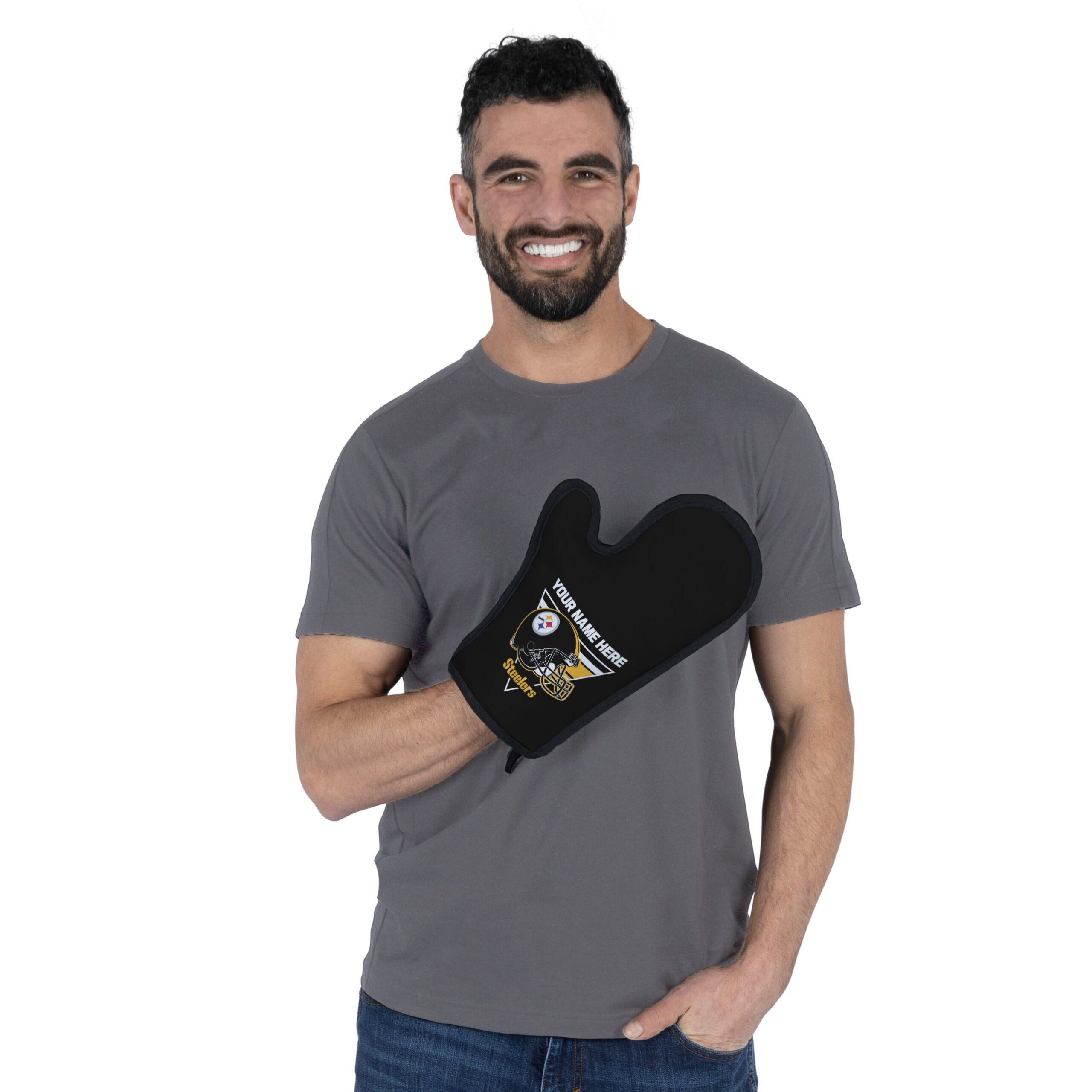 NFL Pittsburgh Steelers Personalized BBQ Mitt 8 x 12 Inches