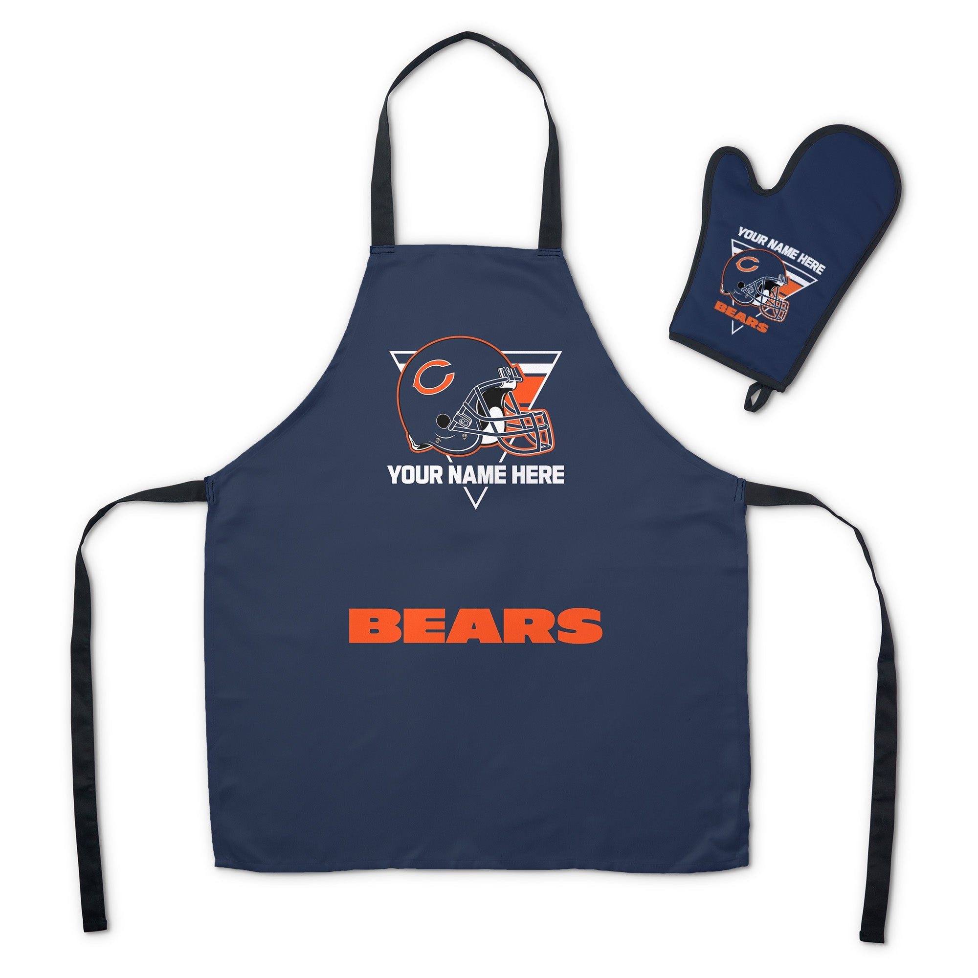 NFL Chicago Bears Personalized Apron BBQ Mitt Set