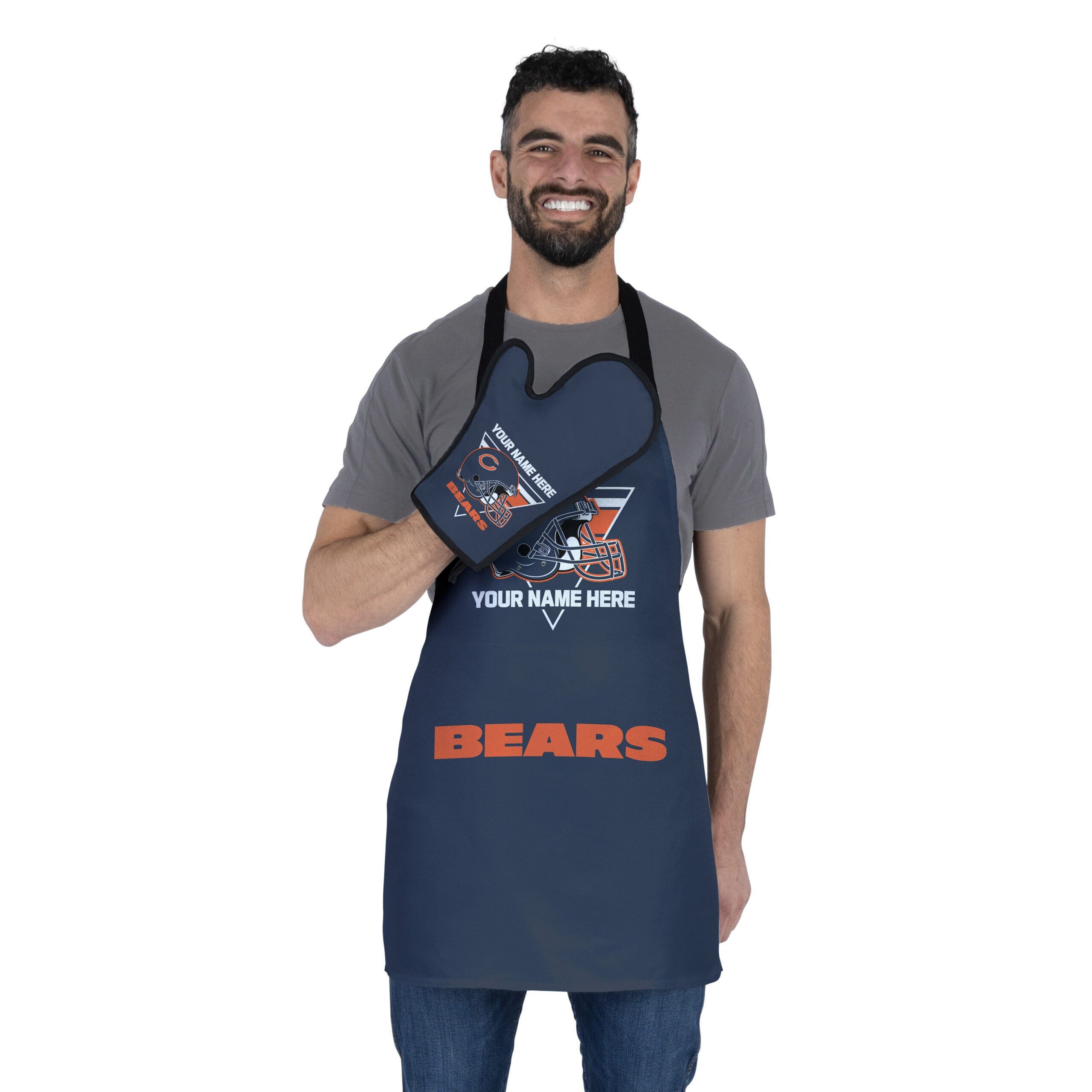 NFL Chicago Bears Personalized Apron BBQ Mitt Set