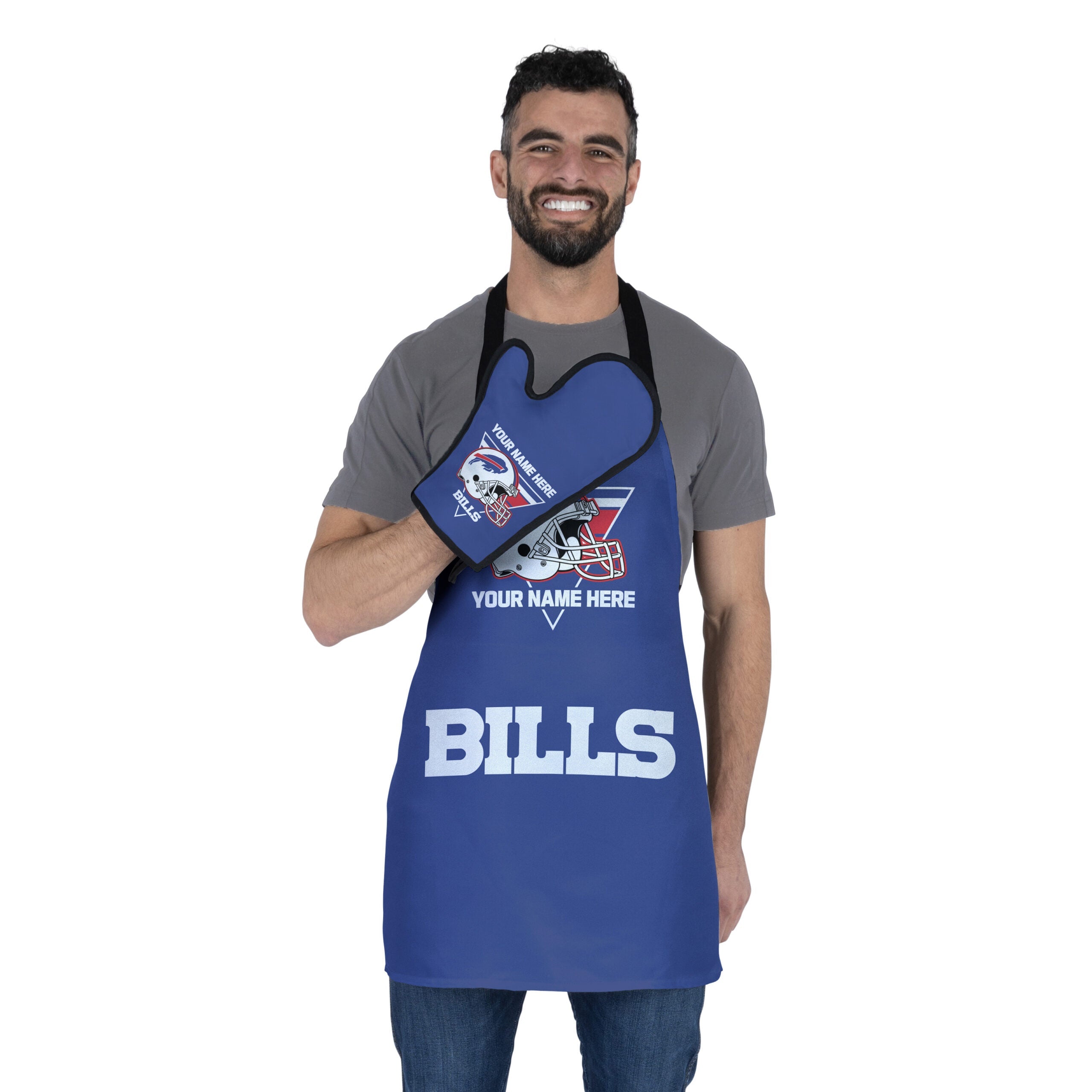 NFL Buffalo Bills Personalized Apron BBQ Mitt Set