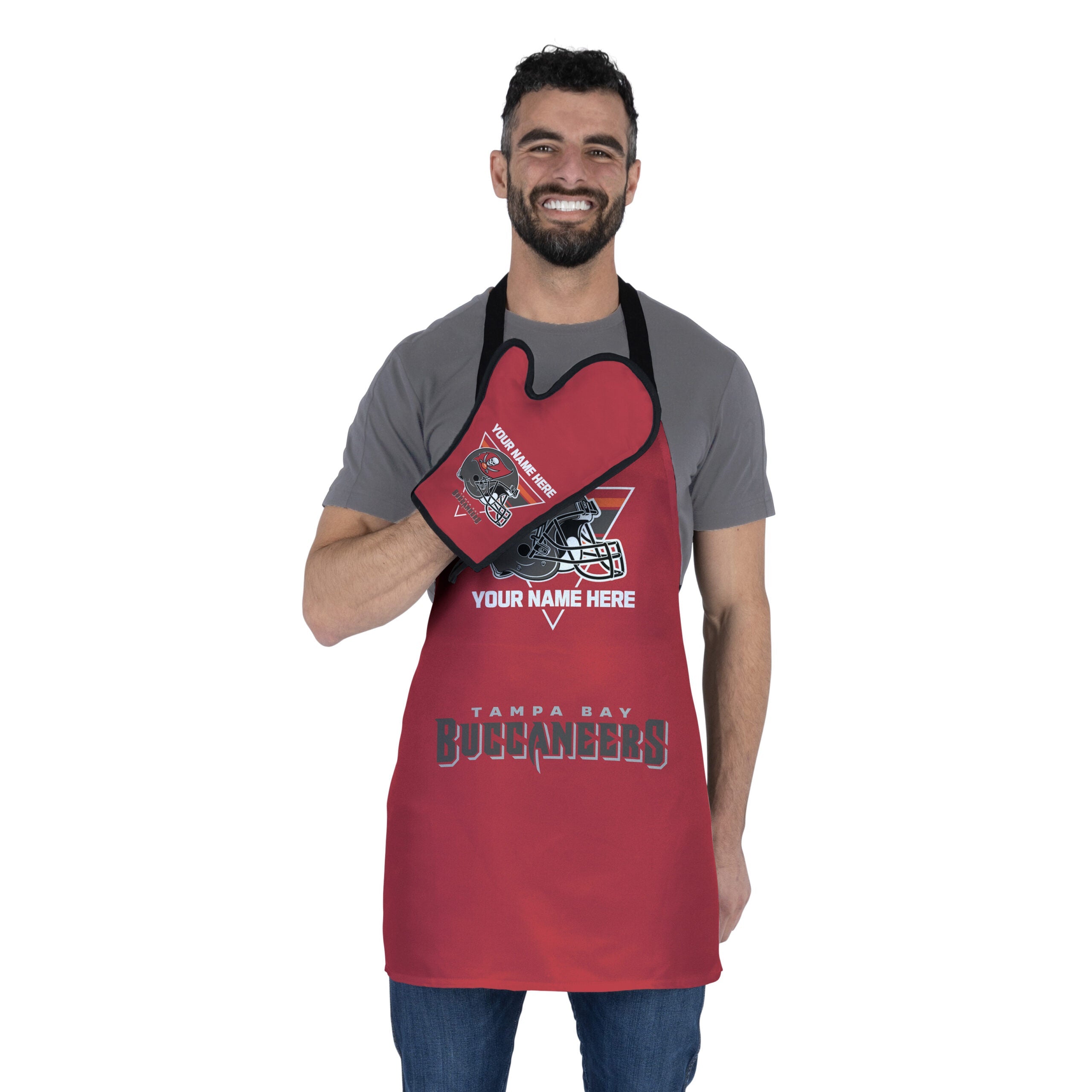 NFL Tampa Bay Buccaneers Personalized Apron BBQ Mitt Set