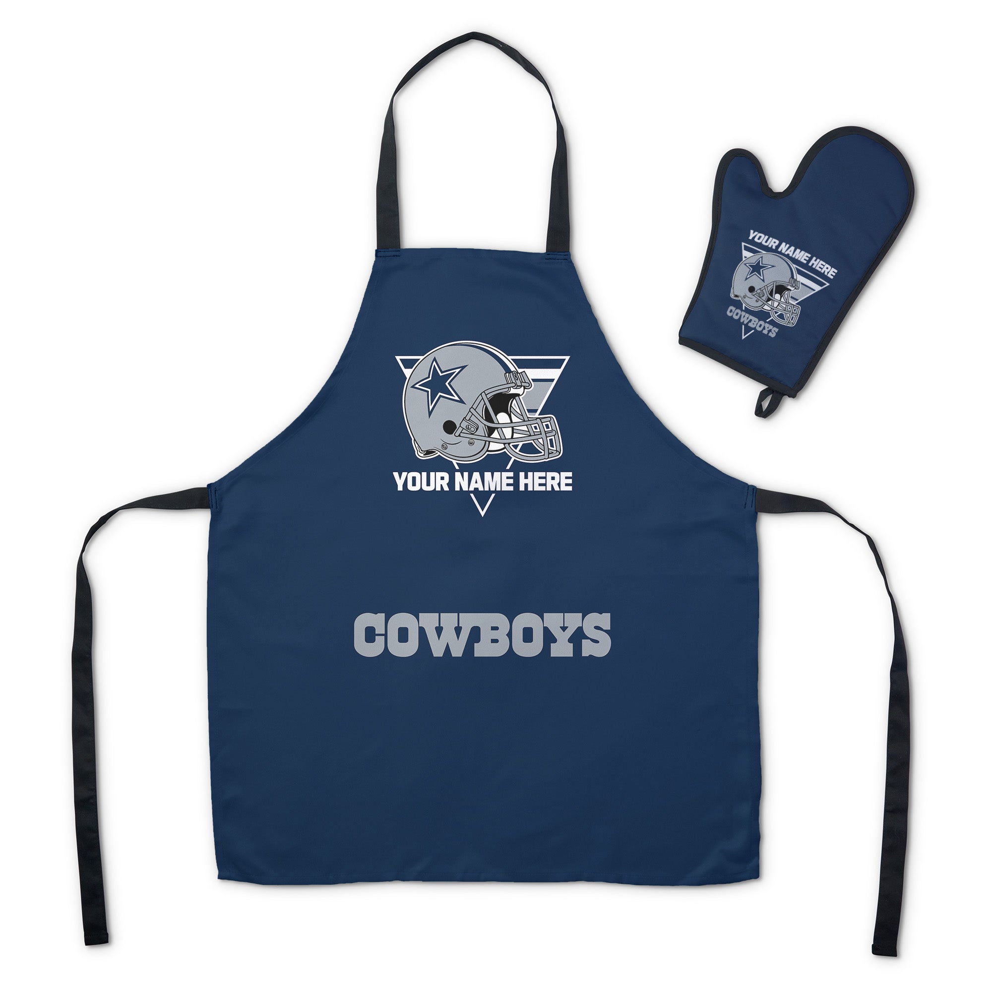 NFL Dallas Cowboys Personalized Apron BBQ Mitt Set