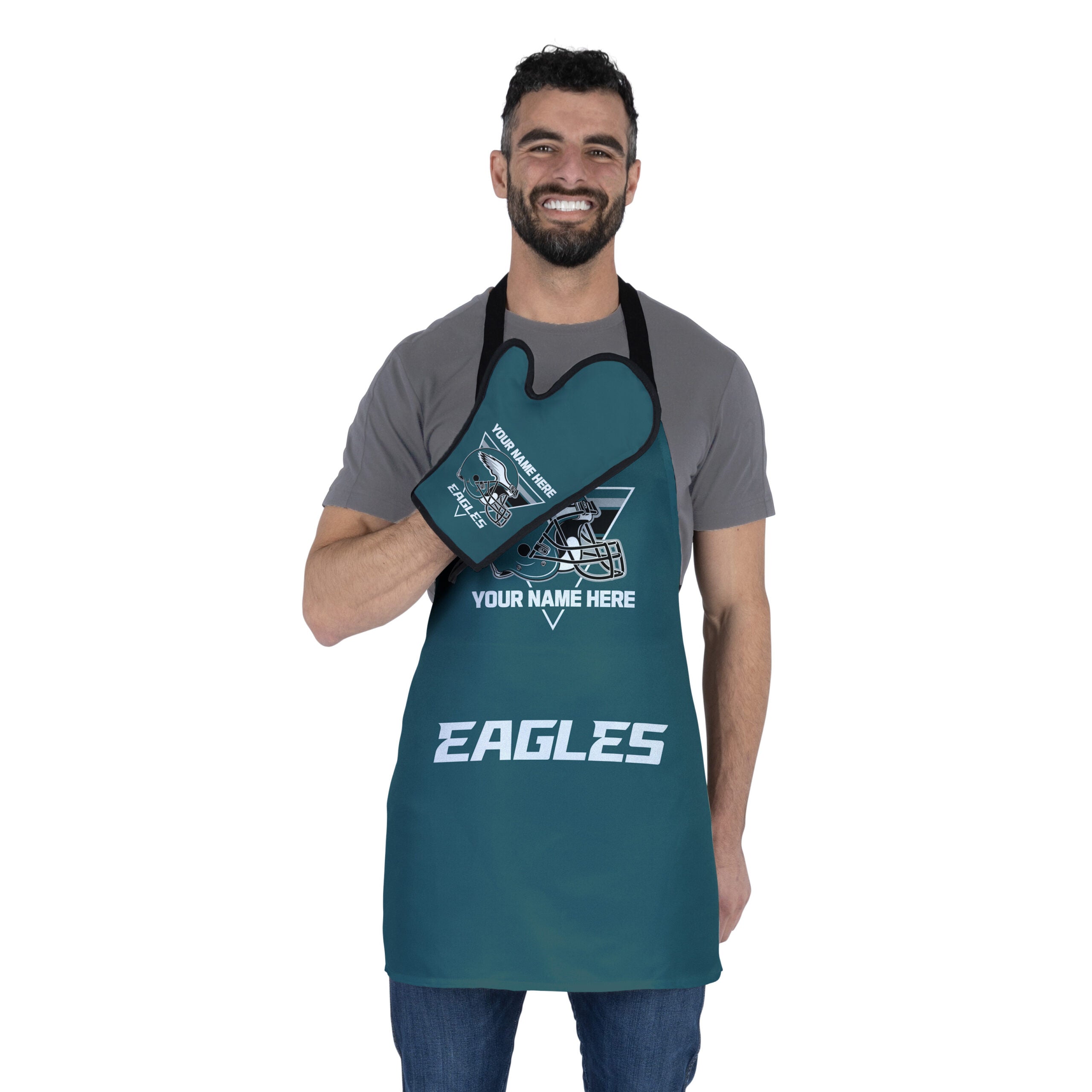 NFL Philadelphia Eagles Personalized Apron BBQ Mitt Set