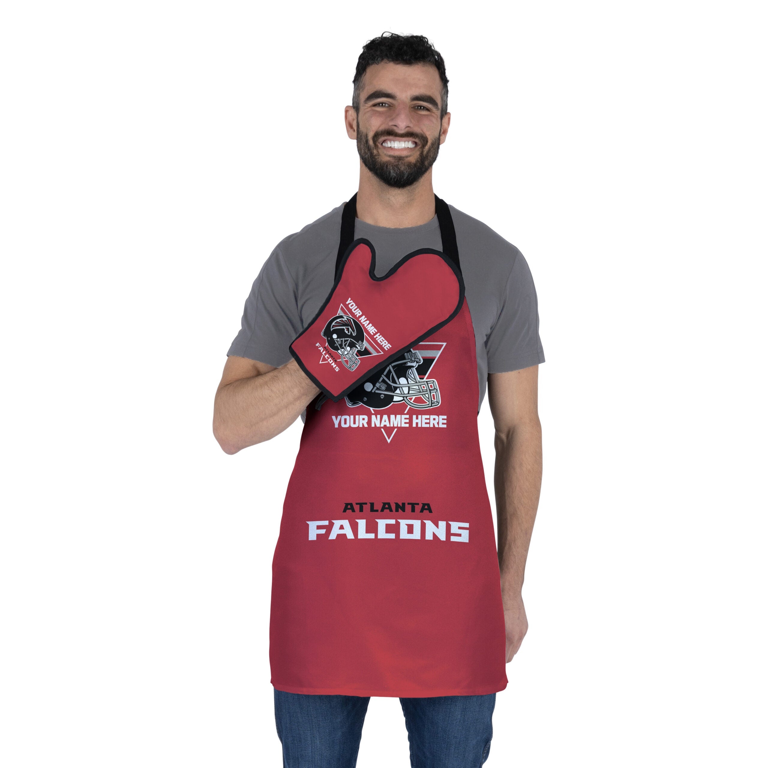 NFL Atlanta Falcons Personalized Apron BBQ Mitt Set