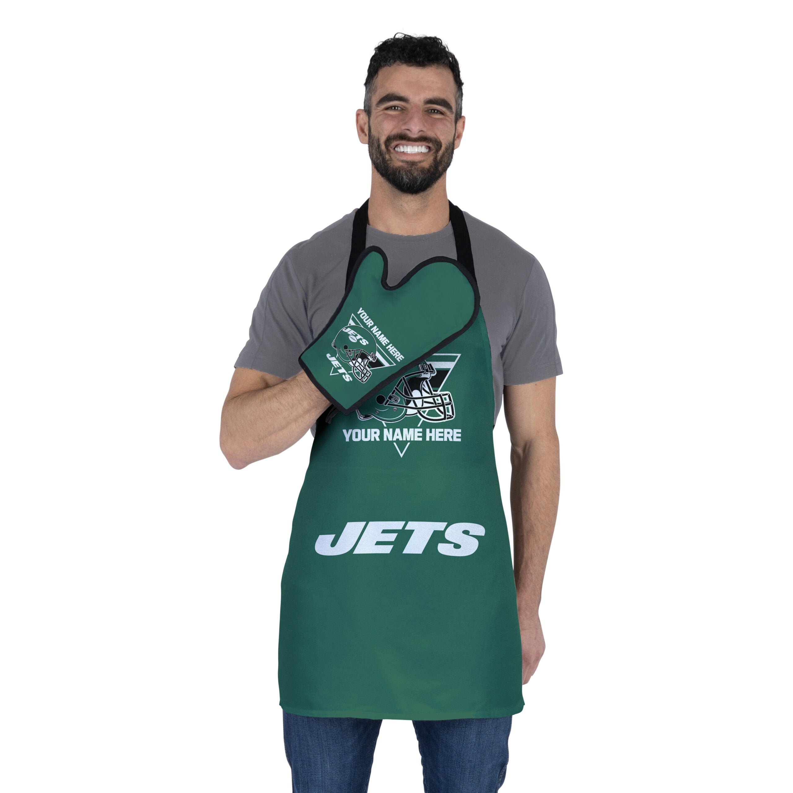 NFL New York Jets Personalized Apron BBQ Mitt Set