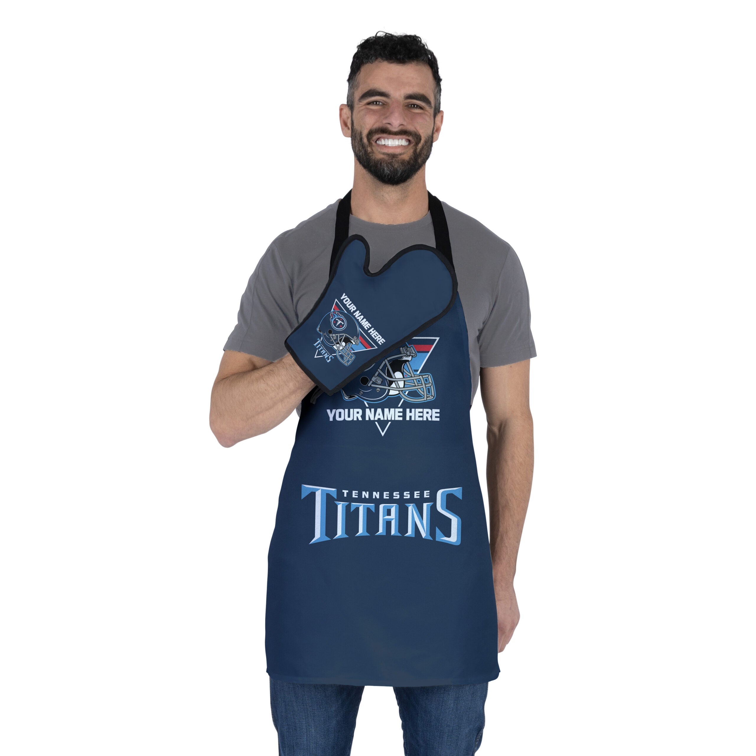 NFL Tennessee Titans Personalized Apron BBQ Mitt Set