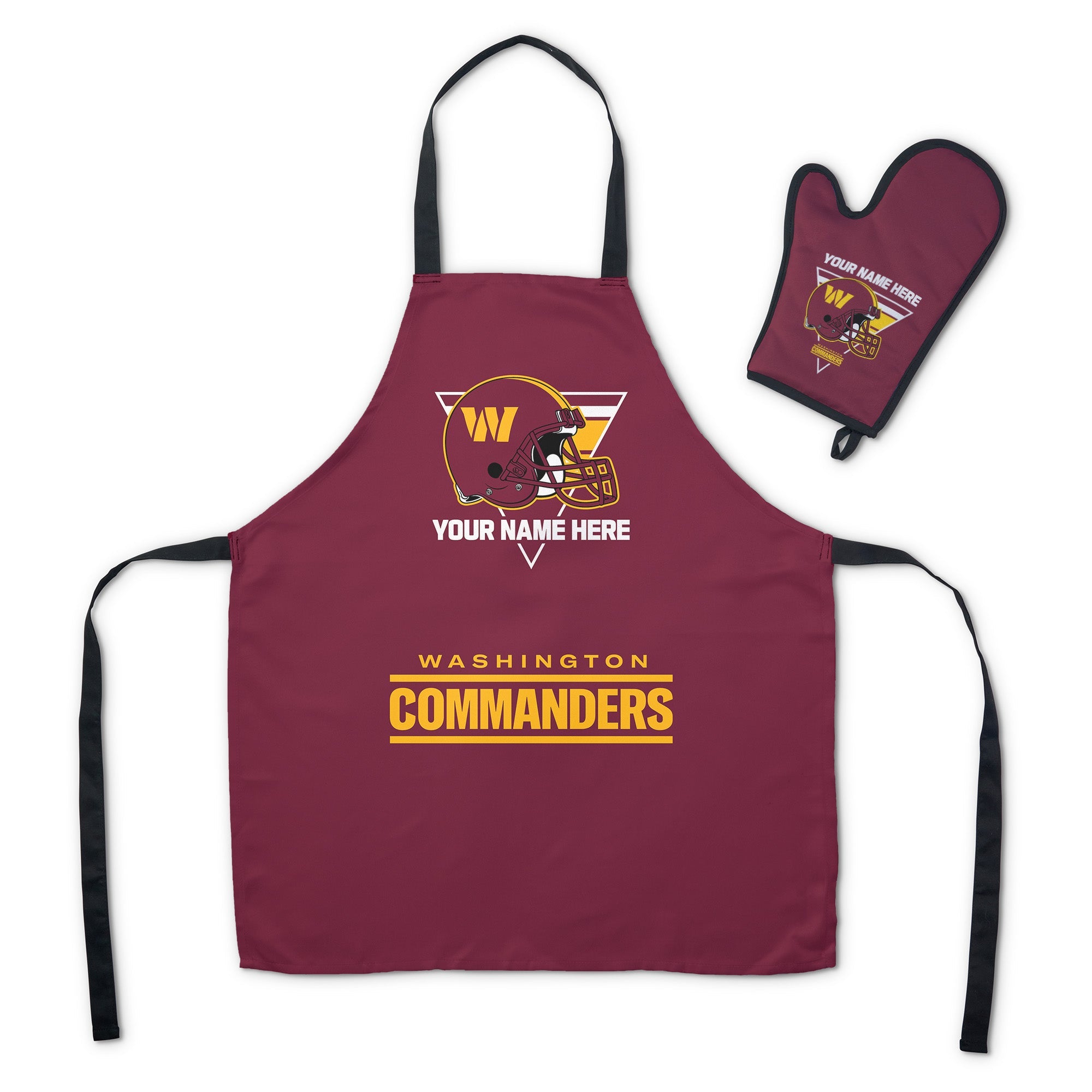 NFL Washington Commanders Personalized Apron BBQ Mitt Set