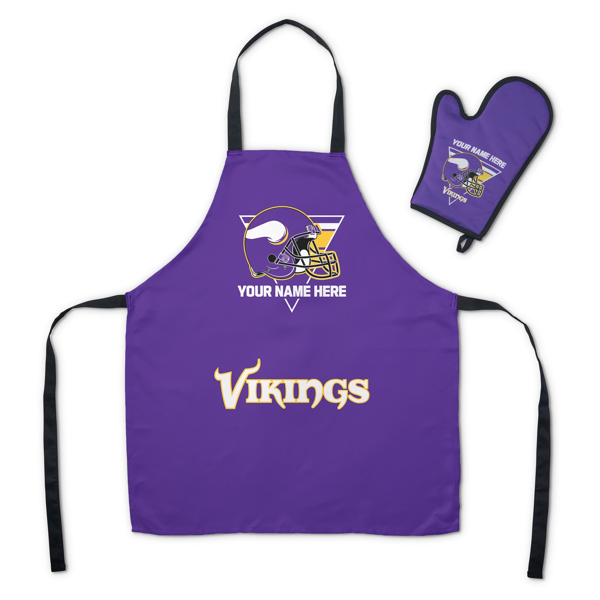 NFL Minnesota Vikings Personalized Apron BBQ Mitt Set
