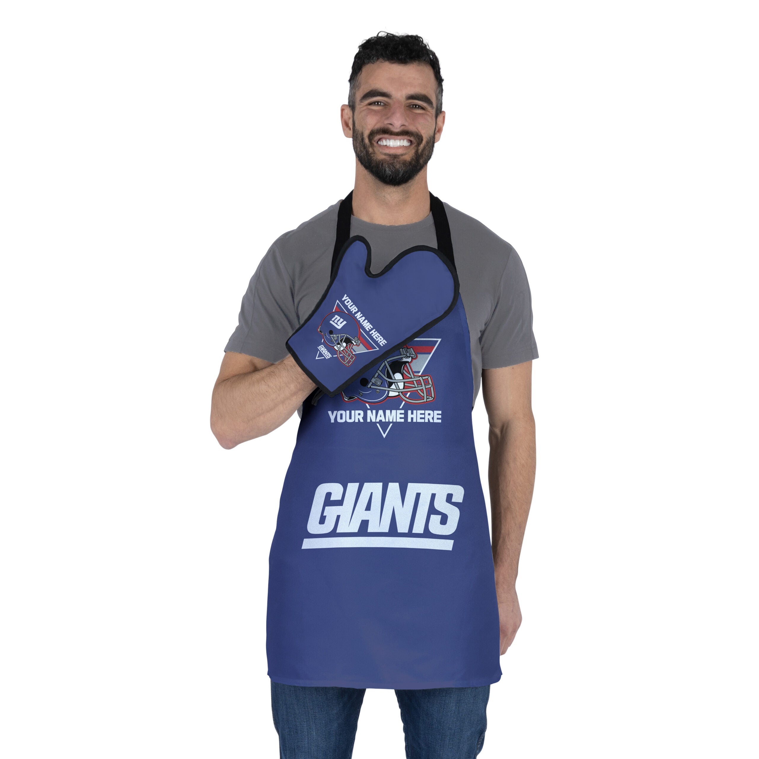 NFL New York Giants Personalized Apron BBQ Mitt Set